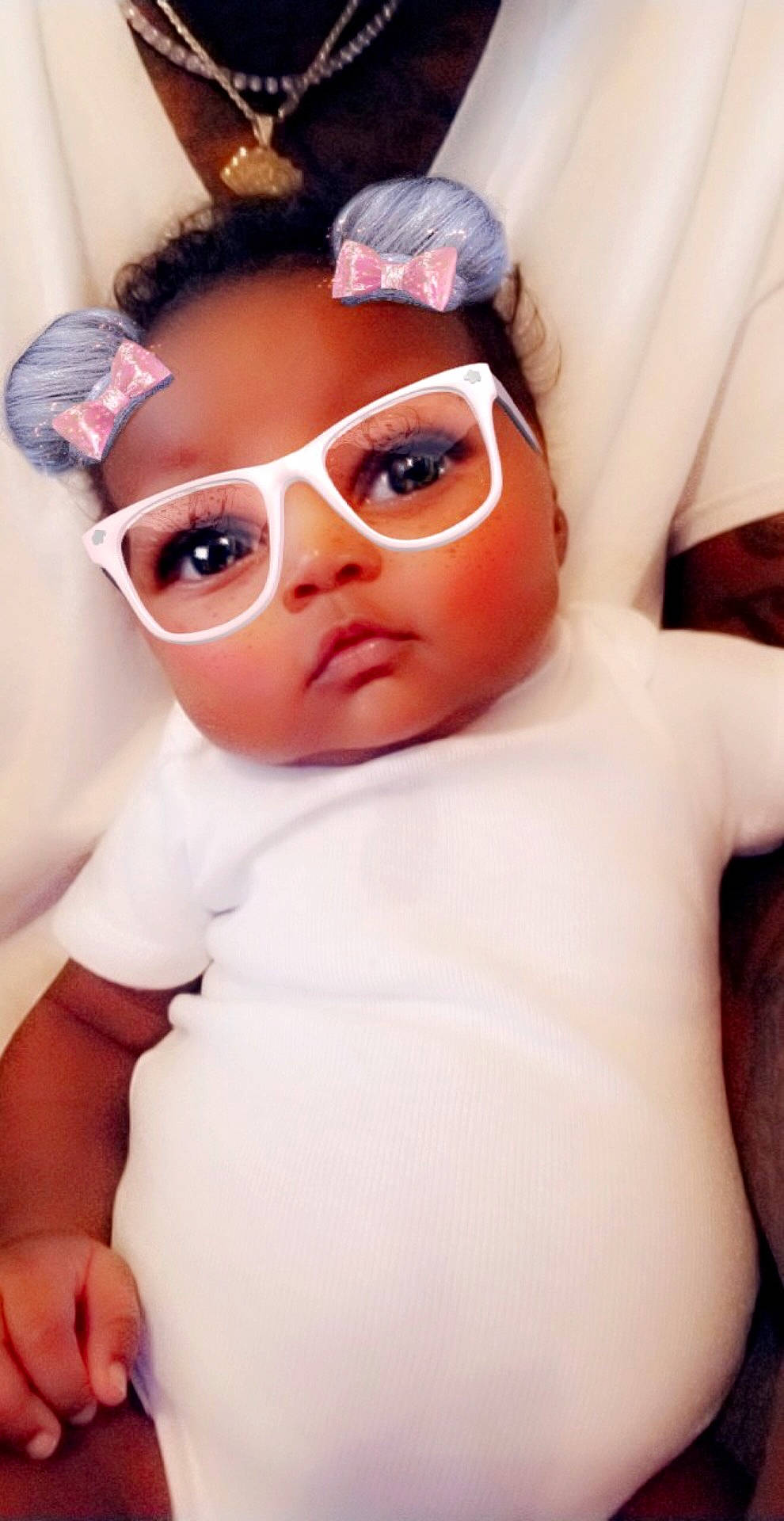 Joy is registered to the contest to win money with this photo: child, doll, eyewear, girl, glasses, headwear, health_beauty, infant, person, product, vision_care