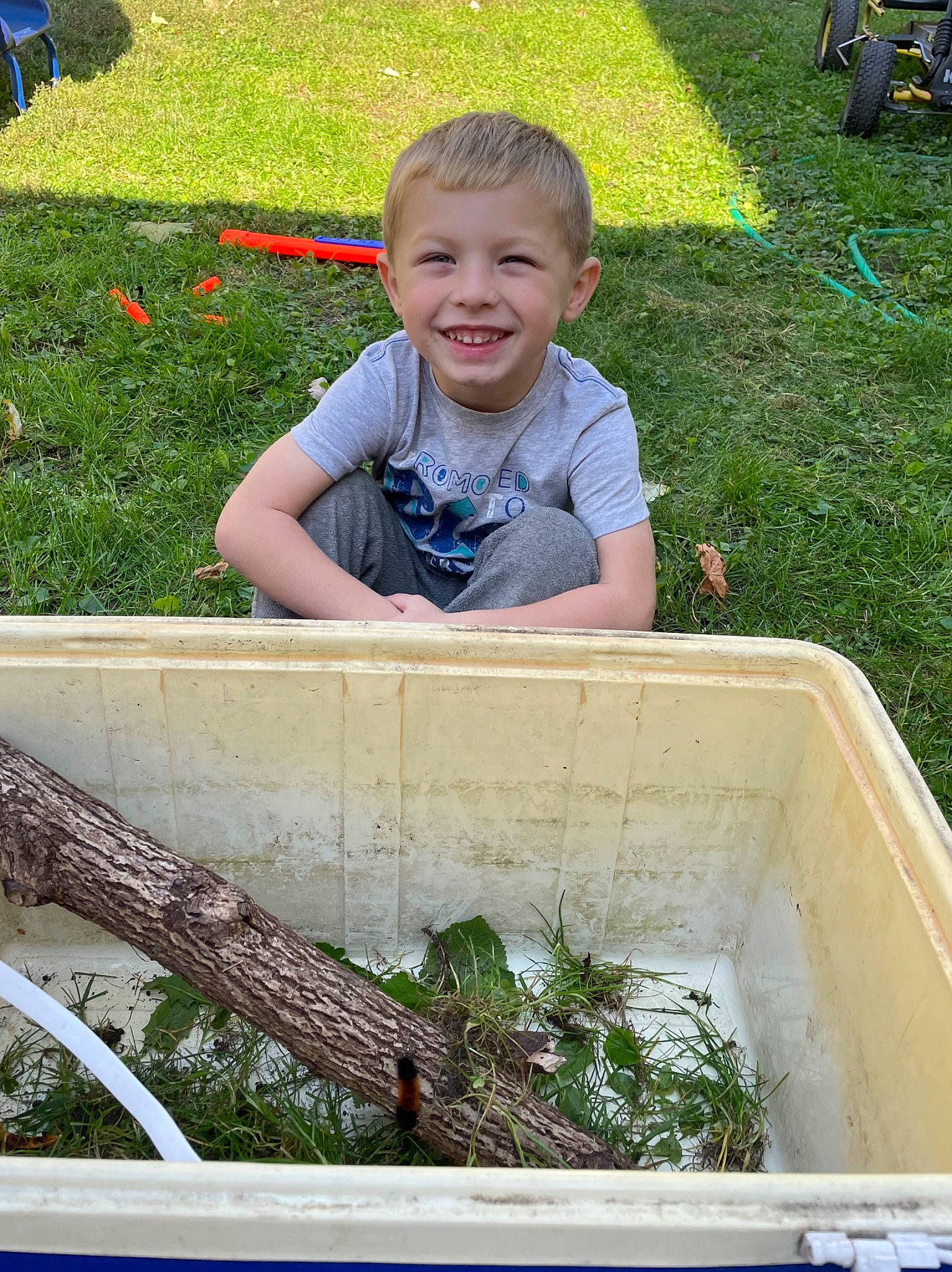 Giovanni joined the competition — help win amazing prizes! baby_toddler_clothing, botany, child, fun, garden, grass, green, happy, joy, landscaping, lawn, leisure, person, photograph, plant, recreation, smile, soil, t_shirt, toddler