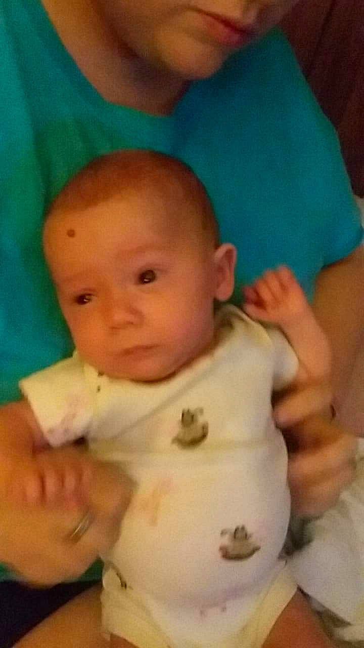 Leona is registered to the contest to win money with this photo: abdomen, arm, cheek, child, childbirth, chin, ear, face, finger, hand, head, infant, iris, mouth, nose, person, product, skin, thumb, toddler