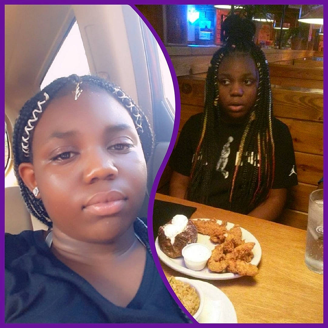 Cianna is registered to the contest to win money with this photo: child, comfort_food, cuisine, dish, eating, face, food, head, human, lunch, meal, person, selfie