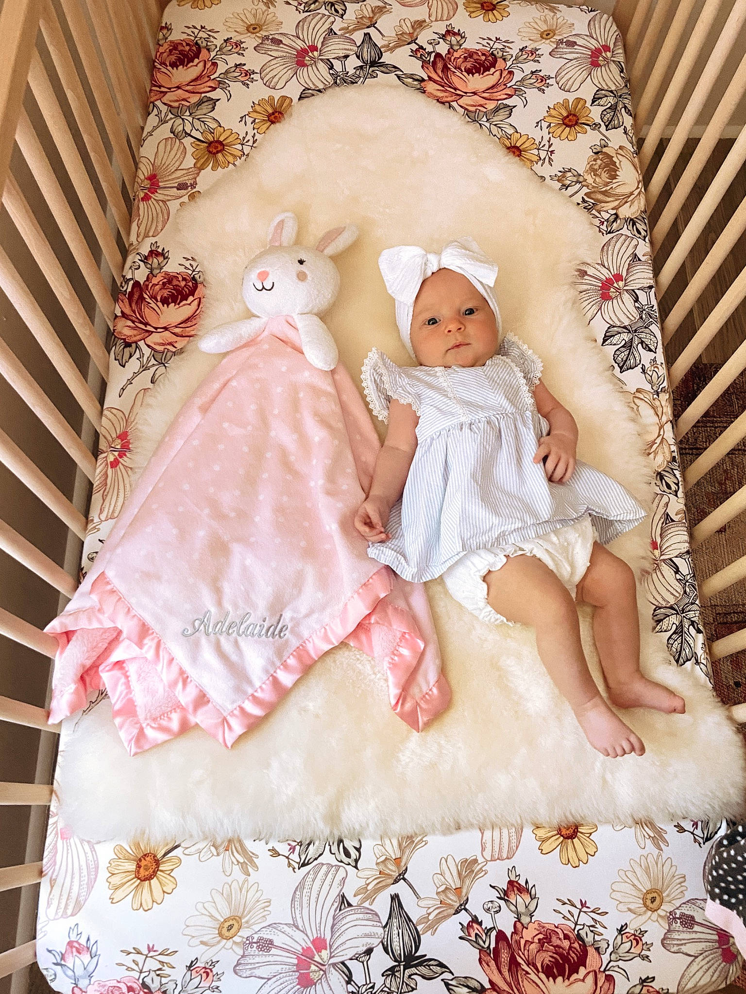 Adelaide is registered to the contest to win money with this photo: baby, baby_toddler_clothing, chair, child, doll, dress, embellishment, fashion, gown, headpiece, headwear, linens, pattern, person, pink, ruffle, sleeve, sugar_cake, textile, toddler