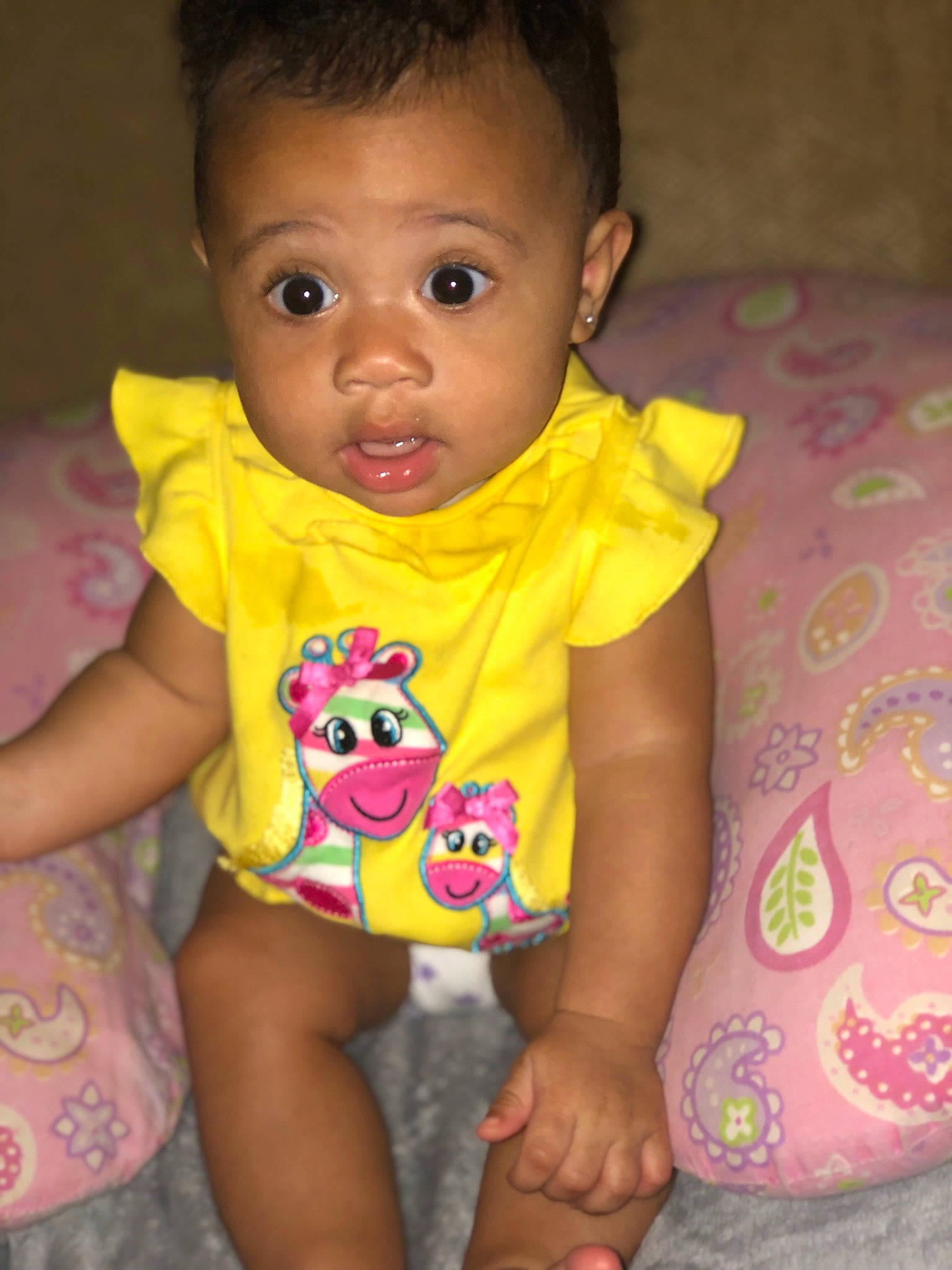 Majesty joined the competition — help win amazing prizes! arm, baby_toddler_clothing, cheek, chin, clothing, eye, finger, hair, hand, happy, human_body, iris, lip, mouth, neck, nose, person, skin, sleeve, standing