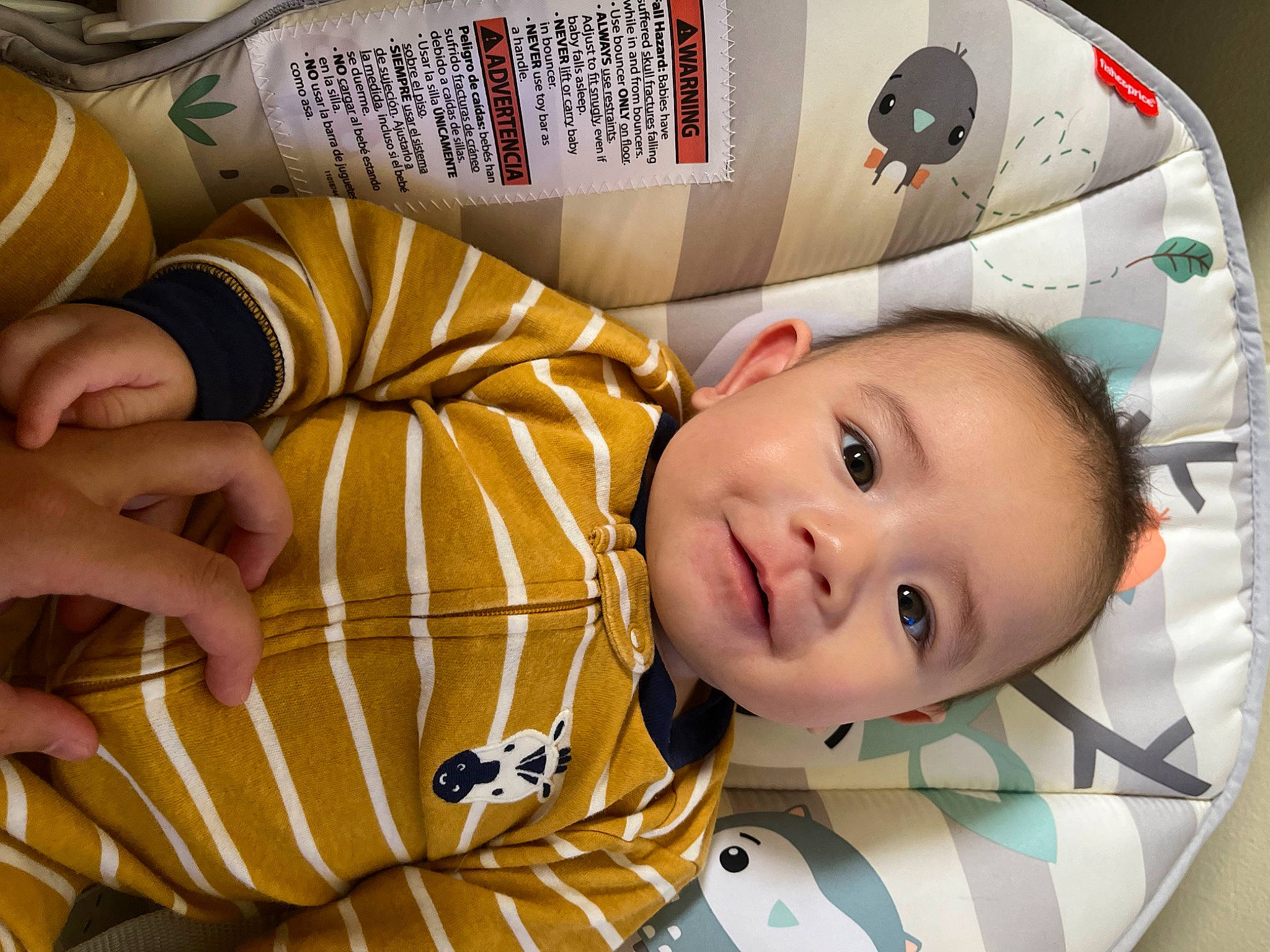 Cory joined the competition — help win amazing prizes! baby, baby_toddler_clothing, carmine, cheek, child, comfort, fun, hairstyle, happy, linens, pattern, person, portrait_photography, room, sitting, skin, sleeve, smile, toddler, wood