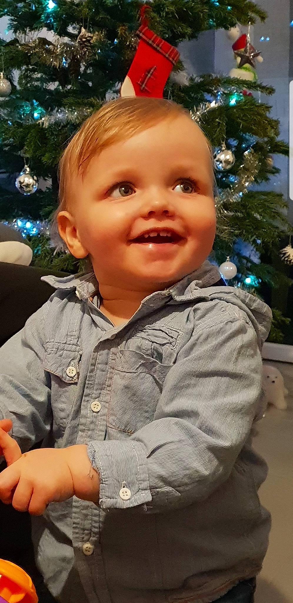 Thays participe au concours pour gagner de l'argent avec cette photo : boy, cheek, child, christmas, event, face, facial_expression, fun, happiness, head, holiday, infant, joy, person, skin, smile, toddler