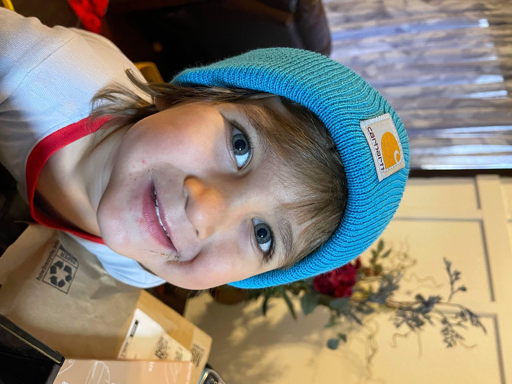 Sullivan is registered to the contest to win money with this photo: child, cool, electric_blue, eyebrow, eyelash, facial_expression, fashion_accessory, fun, happy, headgear, headwear, joy, leisure, lip, mouth, neck, nose, person, recreation, selfie