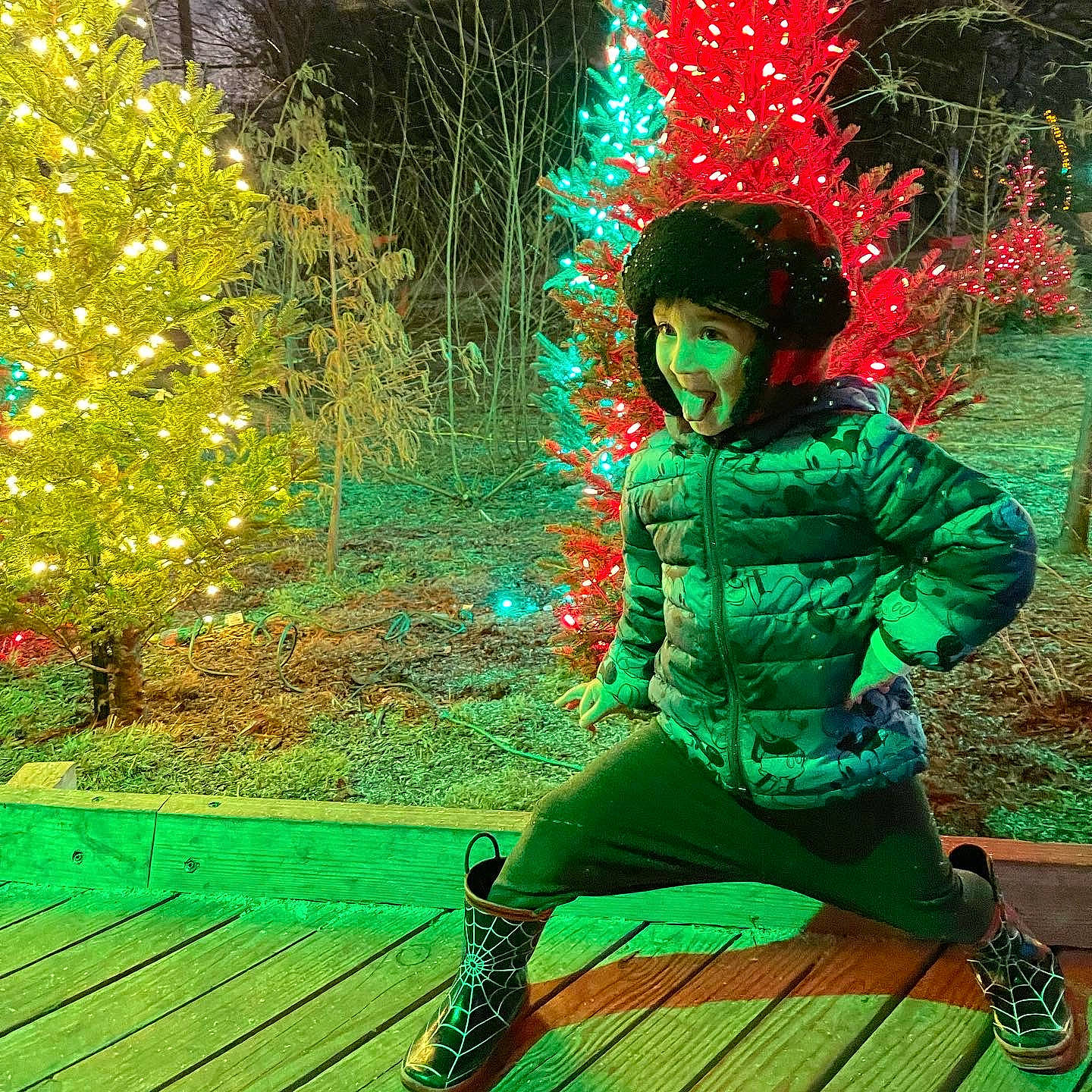 Sullivan joined the competition — help win amazing prizes! art, bench, botany, costume, electric_blue, event, fictional_character, fun, grass, green, happy, hat, human_leg, leisure, magenta, people_in_nature, person, personal_protective_equipment, plant, sitting