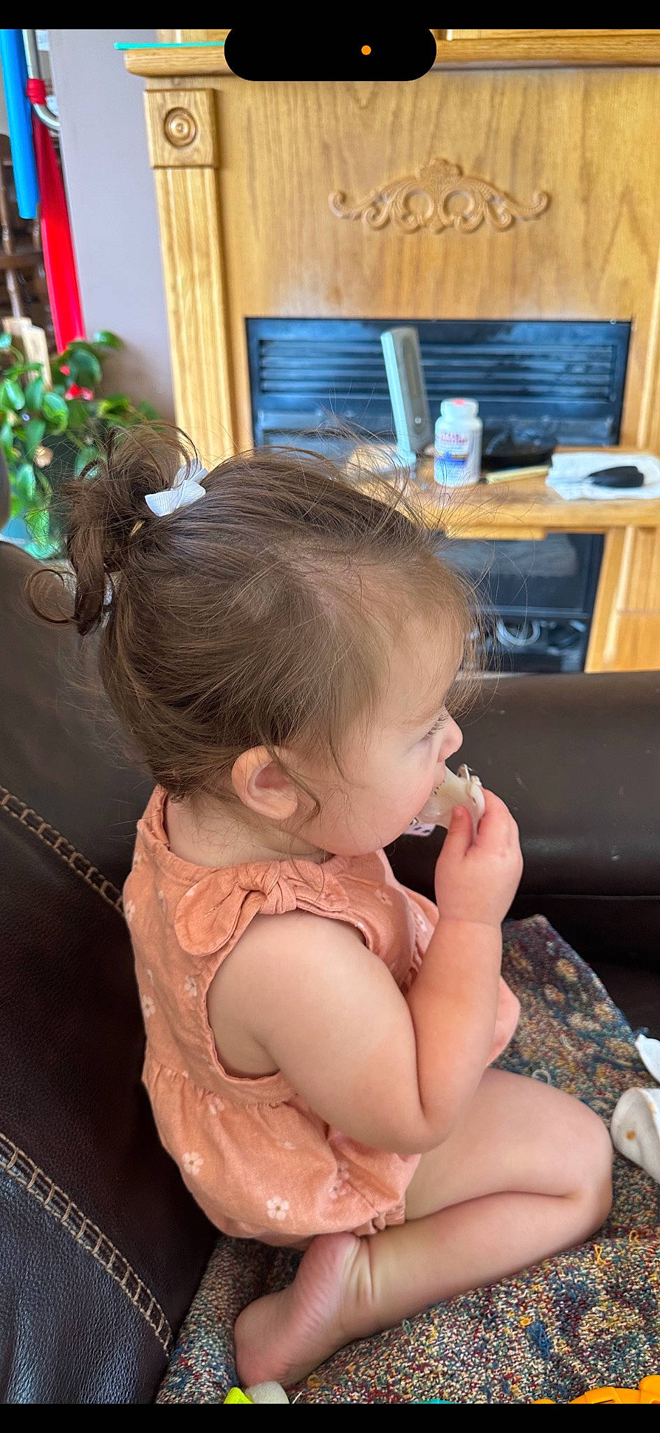 Camryn is registered to the contest to win money with this photo: baby, baby_products, baby_toddler_clothing, car_seat, chair, cheek, child, comfort, fashion_accessory, foot, happy, human_leg, jewellery, neck, person, room, sitting, table, thigh, thumb