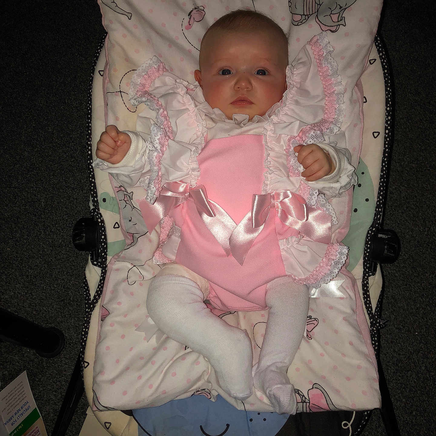 Nevaeh is registered to the contest to win money with this photo: baby, bed, blanket, bonnet, clothing, cradle, crib, cushion, face, furniture, hat, head, homedecor, infantbed, newborn, person, photography, portrait, sleeping, standing