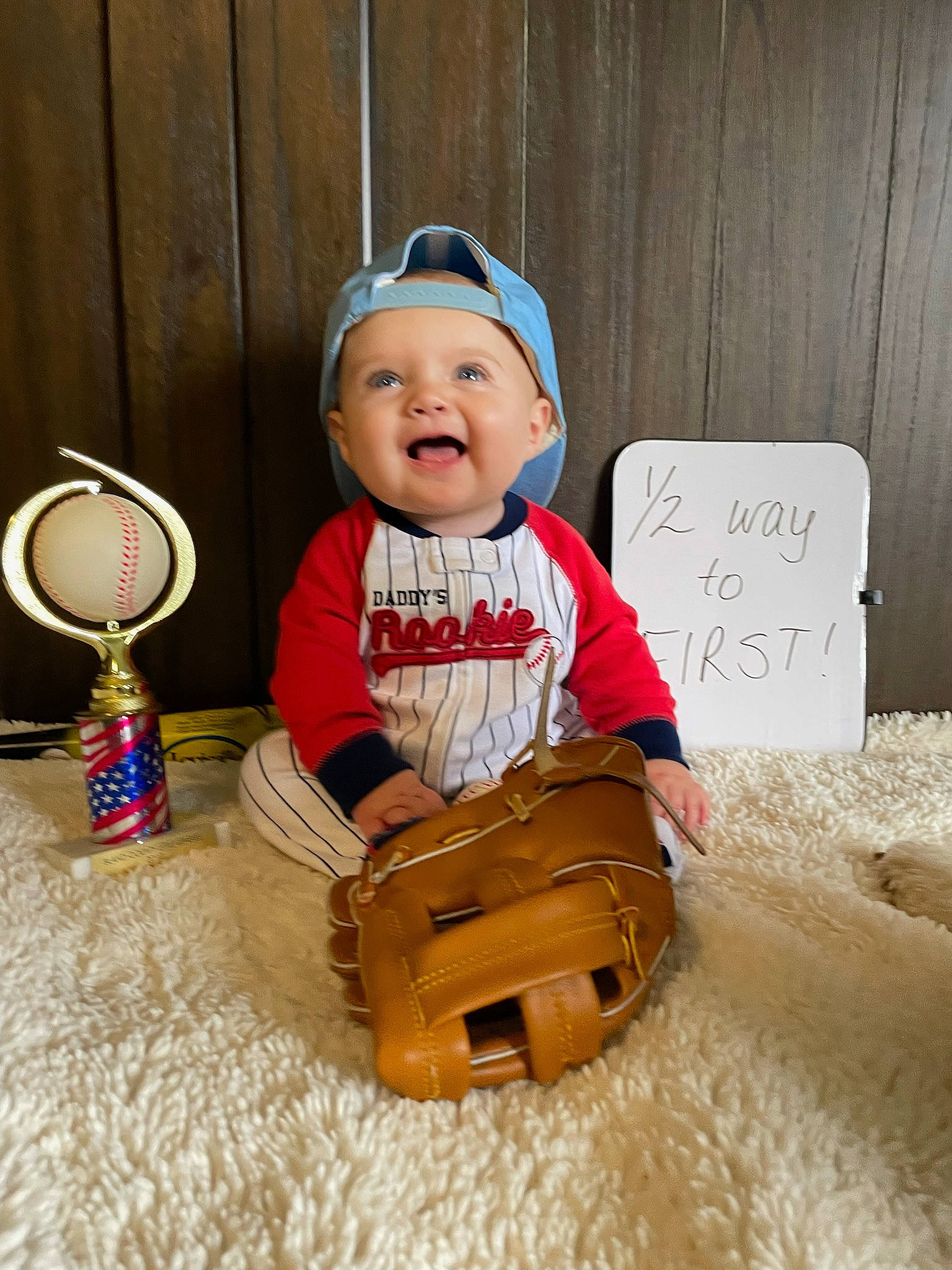 Ridge joined the competition — help win amazing prizes! baby, baby_toddler_clothing, bag, child, costume_hat, face, fashion_accessory, fun, happy, hat, headwear, jewellery, person, play, pumpkin, room, sitting, sleeve, smile, toddler