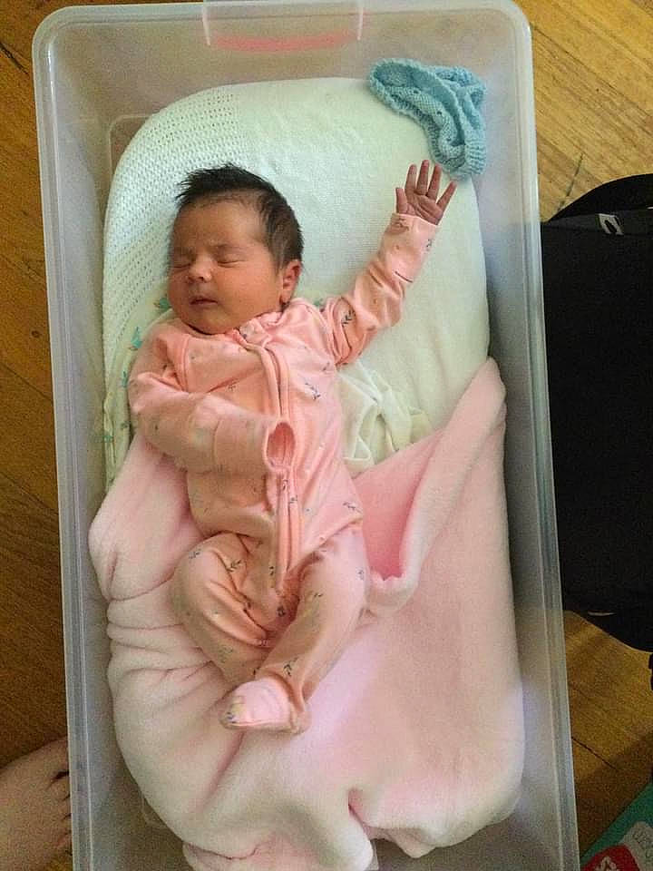 Ebony joined the competition — help win amazing prizes! baby, baby_products, baby_safety, child, infant_bed, person, pink, product, toddler