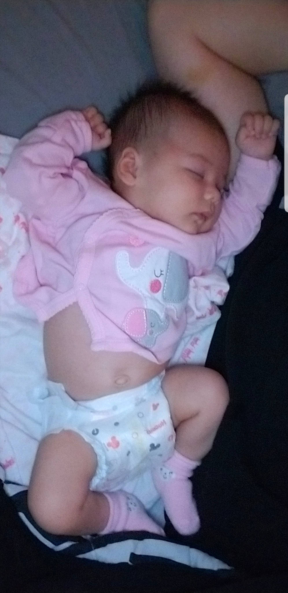 Elayna joined the competition — help win amazing prizes! abdomen, arm, baby, baby_products, baby_toddler_clothing, birth, cheek, child, diaper, mouth, person, pink, product, skin, sleep, toddler