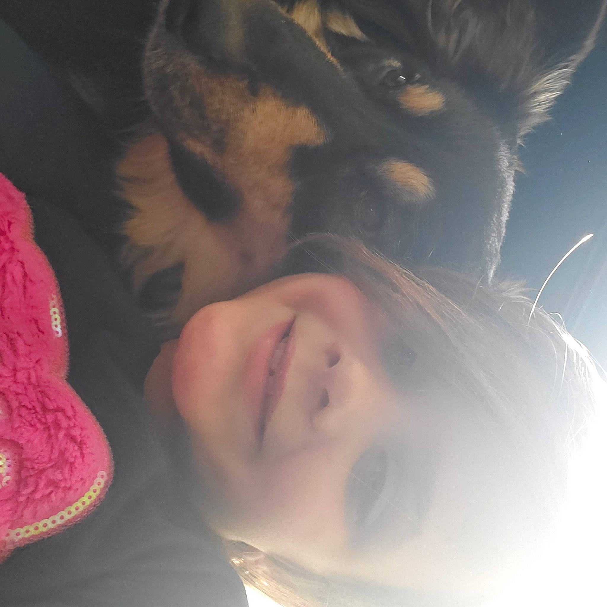 Serenity joined the competition — help win amazing prizes! beard, black_hair, cloud, companion_dog, eyebrow, eyelash, fun, fur, gesture, happy, jaw, joy, love, meteorological_phenomenon, mouth, neck, nose, person, selfie, sky