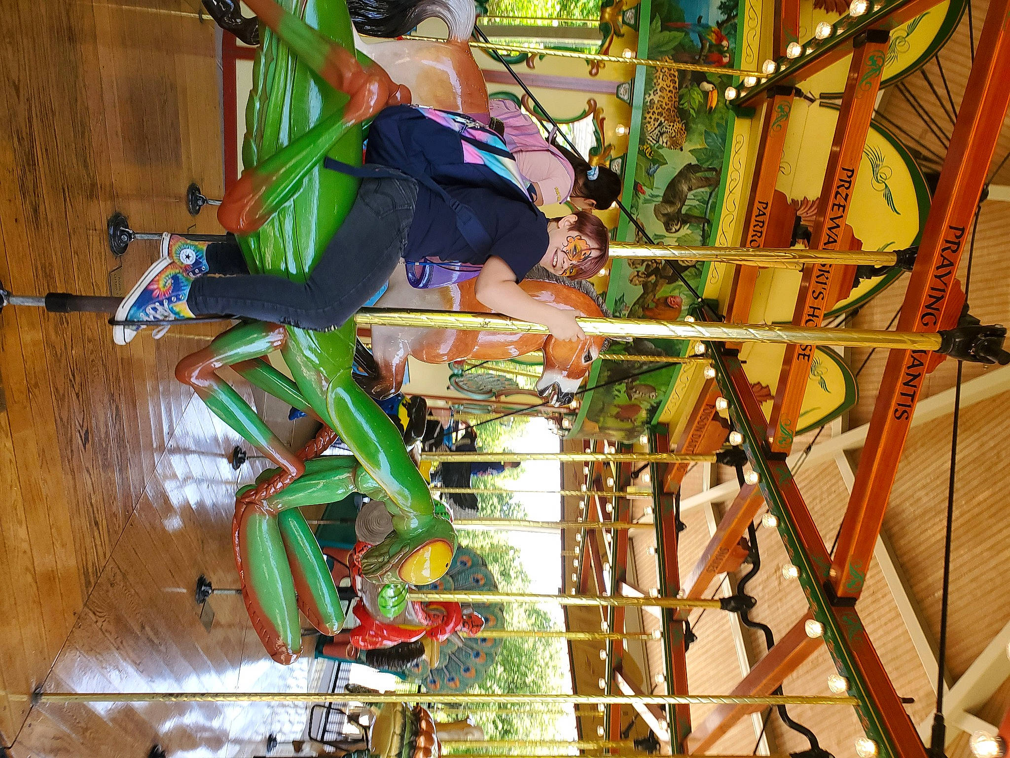 Serenity is registered to the contest to win money with this photo: amusement_park, amusement_ride, city, electric_blue, event, fun, joy, leisure, nonbuilding_structure, outdoor_play_equipment, person, playground, pole, recreation, smile, walking_shoe