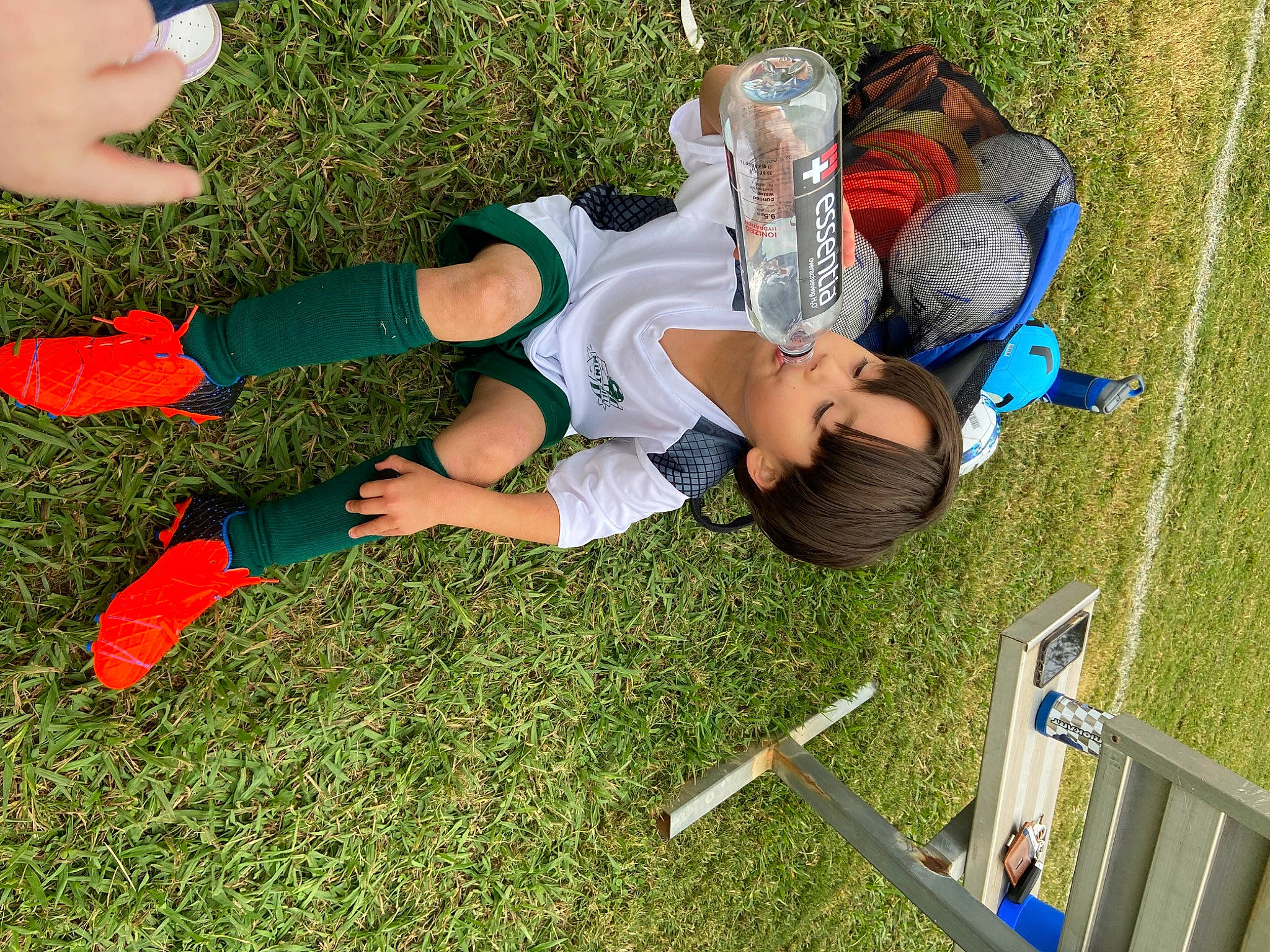 Dimitri joined the competition — help win amazing prizes! child, competition_event, event, eyewear, fun, games, grass, hat, human_leg, knee, leisure, person, recreation, shorts, sneakers, sock, sports_uniform, t_shirt, thigh