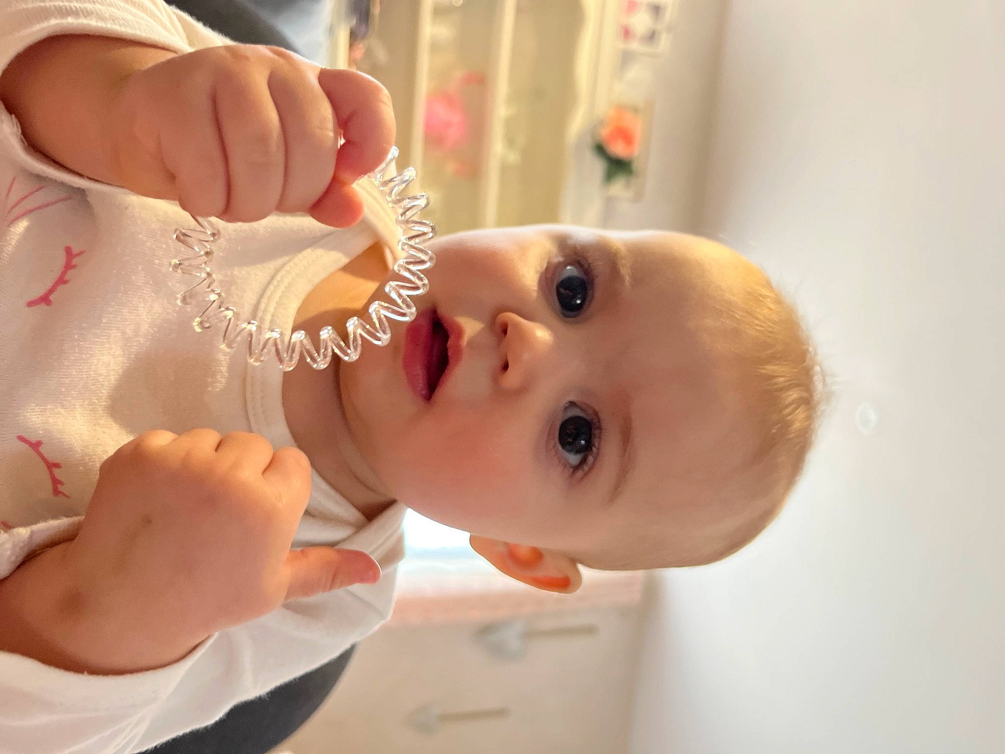 Lyana participe au concours pour gagner de l'argent avec cette photo : baby, bathing, cheek, chest, child, drinkware, ear, eyelash, finger, gesture, hand, happy, lip, mouth, nail, neck, nose, person, skin, surprise