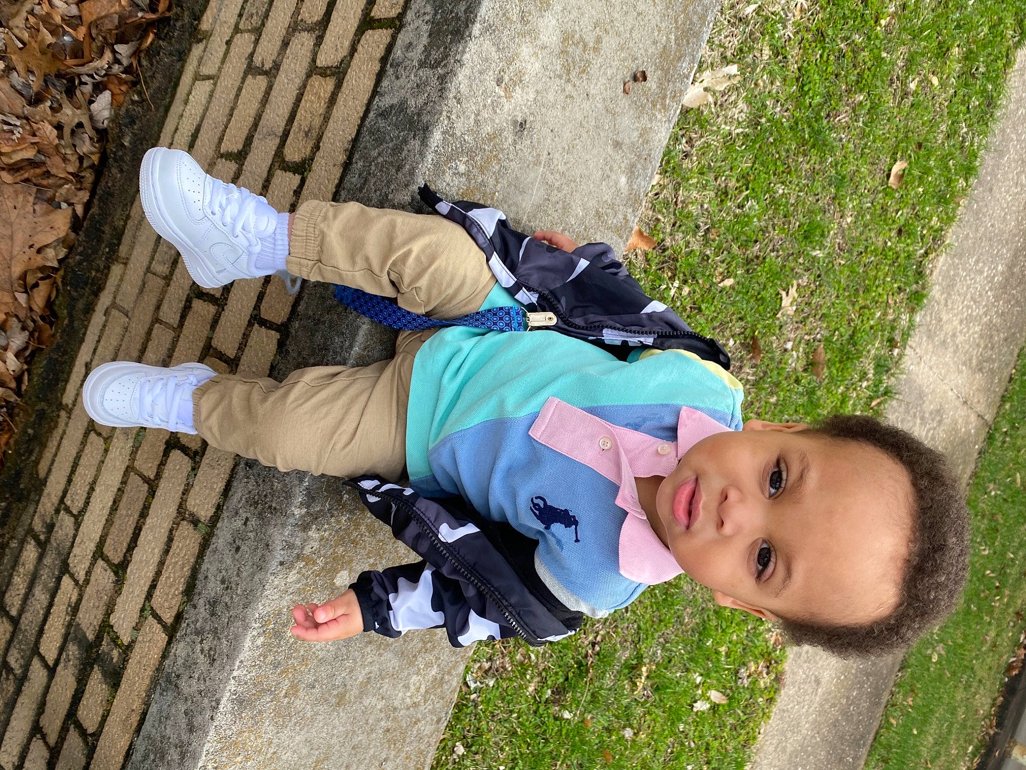 Robert joined the competition — help win amazing prizes! baby_toddler_clothing, child, fun, grass, happy, leaf, leisure, outdoor_shoe, people_in_nature, person, plant, recreation, shoe, smile, sneakers, soil, toddler, tree, vacation, walking_shoe