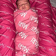 Mariana is registered to the contest to win money with this photo: baby, bed, blanket, child, cozy, cushion, cute, indoors, infant, newborn, pacifier, patterned_bedding, peaceful, pink, portrait, resting, sleeping, soft, swaddled, wrapped