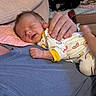 Eva joined the competition — help win amazing prizes! newborn, baby, sleeping, onesie, hand, person, couch, pillow, blanket, indoor, love, care, rest, comfort, infant, cute, peaceful, skin, fabric, home