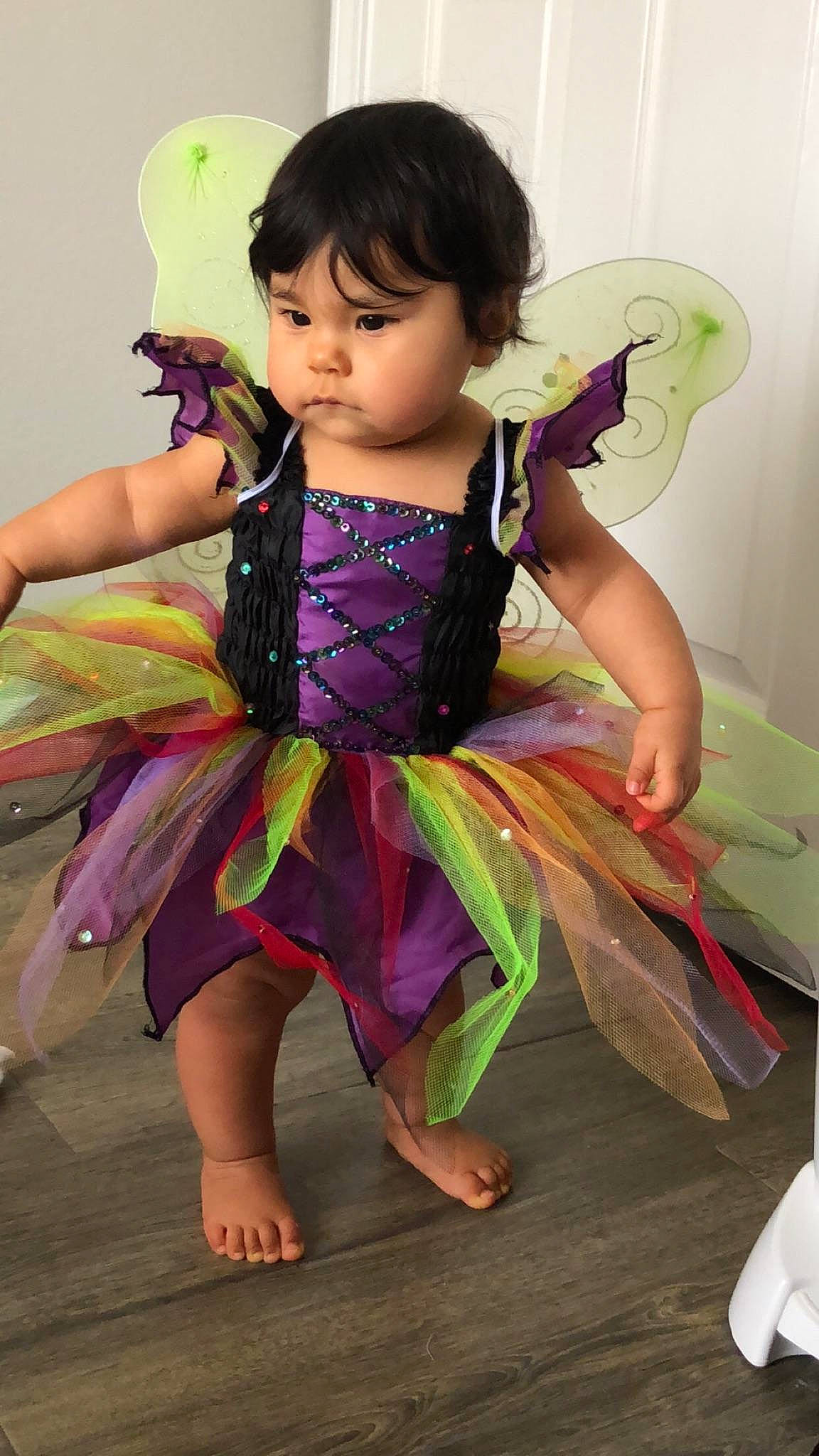 Owynn is registered to the contest to win money with this photo: child, costume, fun, girl, person, pink, purple, skin, toddler