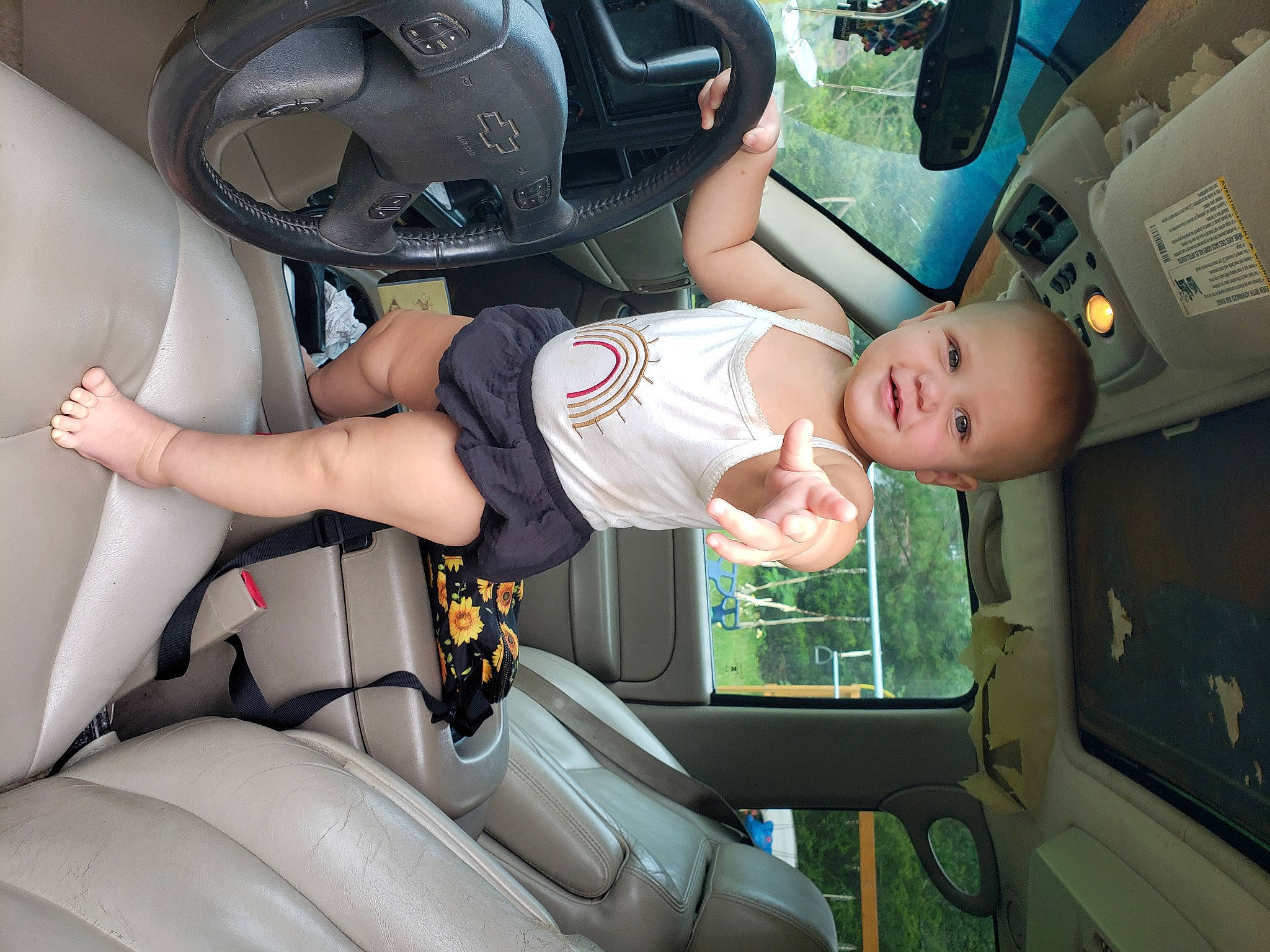 Analicia joined the competition — help win amazing prizes! auto_part, automotive_design, automotive_exterior, automotive_lighting, automotive_tire, car, car_seat, car_seat_cover, head_restraint, joy, mode_of_transport, motor_vehicle, person, personal_luxury_car, shorts, steering_part, steering_wheel, thigh, toddler, vehicle