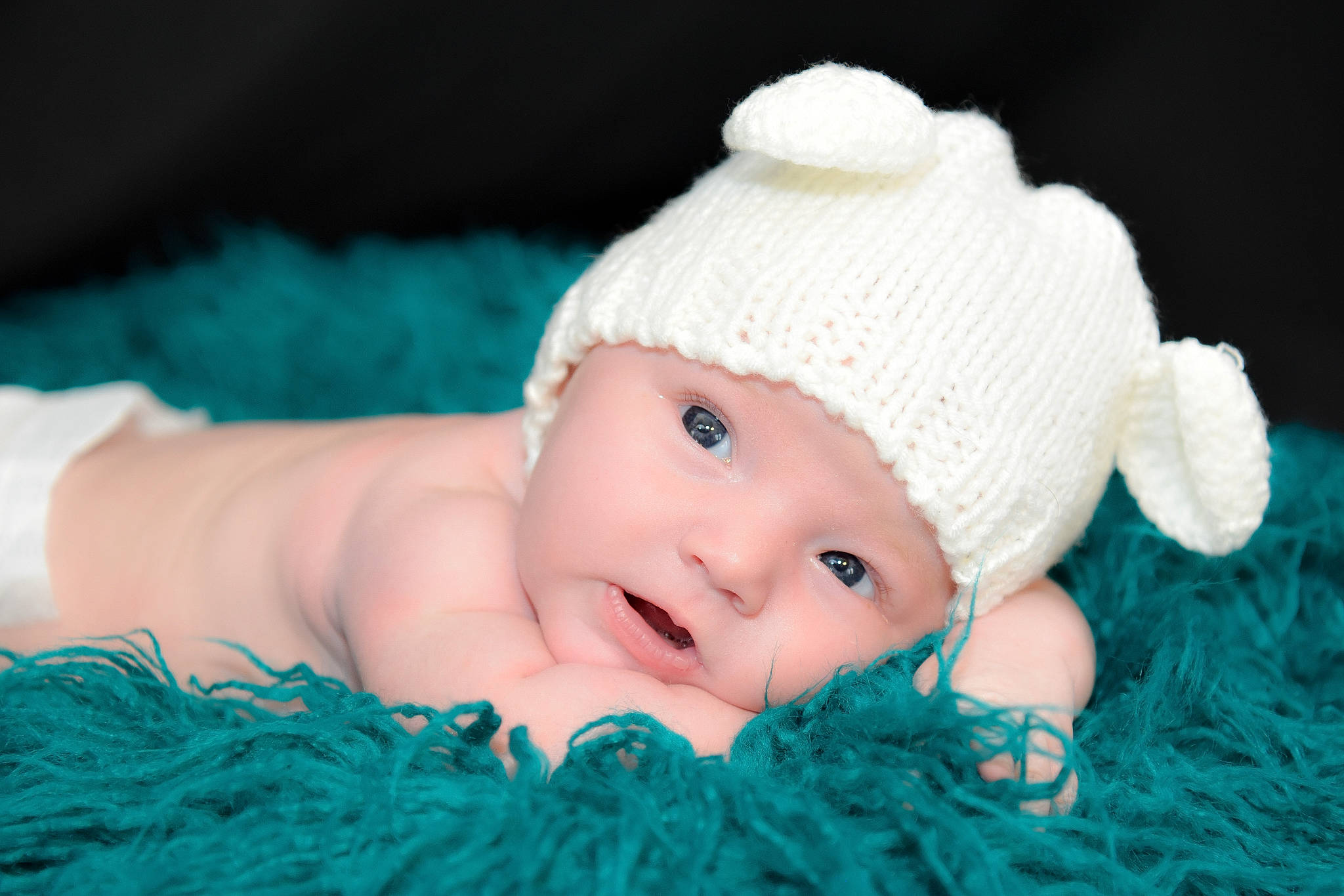 Emersyn is registered to the contest to win money with this photo: art, baby, baby_toddler_clothing, cap, costume_hat, craft, creative_arts, electric_blue, happy, hat, headgear, headpiece, headwear, knit_cap, pattern, person, pink, sun_hat, textile, toddler