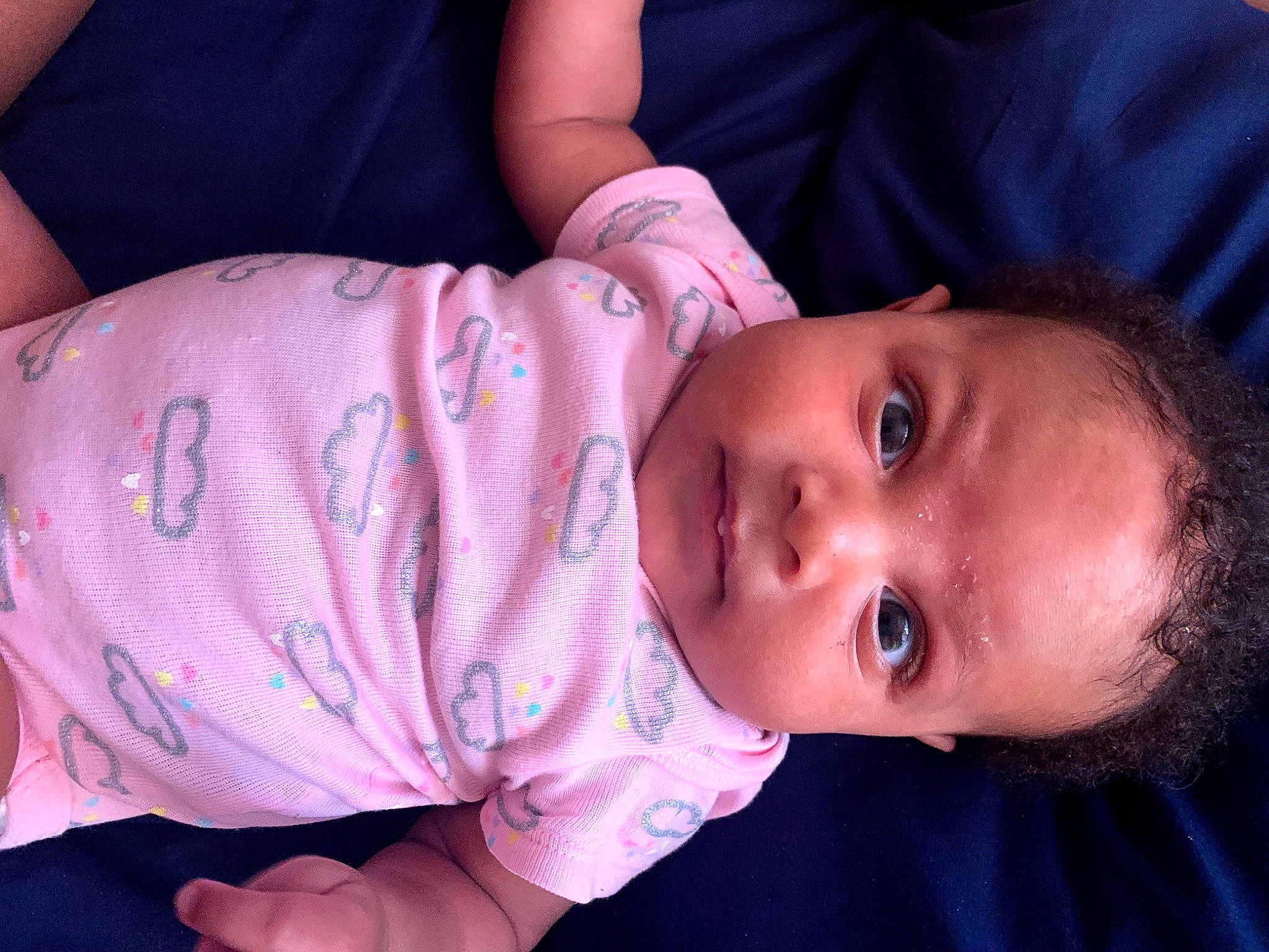 Myra joined the competition — help win amazing prizes! arm, baby, cheek, child, chin, close_up, eye, face, finger, forehead, hand, head, iris, lip, mouth, neck, nose, person, pink, skin