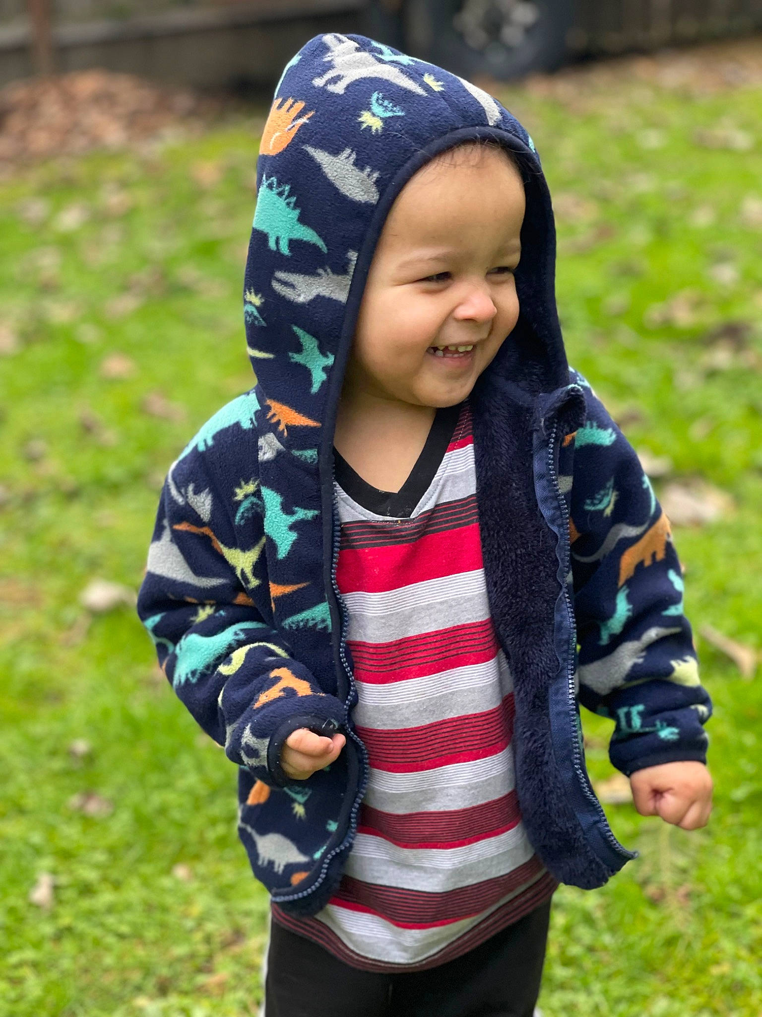 Dezmond Wallen is registered to the contest to win money with this photo: baby, baby_toddler_clothing, cap, child, electric_blue, grass, grassland, happy, headwear, hood, jacket, knit_cap, leaf, pattern, people_in_nature, person, photograph, plant, sleeve, smile