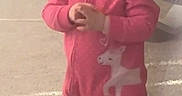 Destiny joined the competition — help win amazing prizes! baby, carpet, child, clothing, curious, cute, fan, floor, footed_pajamas, home, indoor, infant, person, pink_onesie, playpen, smile, standing, toddler, unicorn, young_child