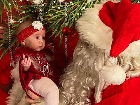 Michele joined the competition — help win amazing prizes! baby, baby_toddler_clothing, christmas, christmas_decoration, christmas_eve, costume_accessory, costume_hat, event, fictional_character, fur, fur_clothing, headpiece, headwear, holiday, love, person, red, santa_claus, stuffed_toy, toy