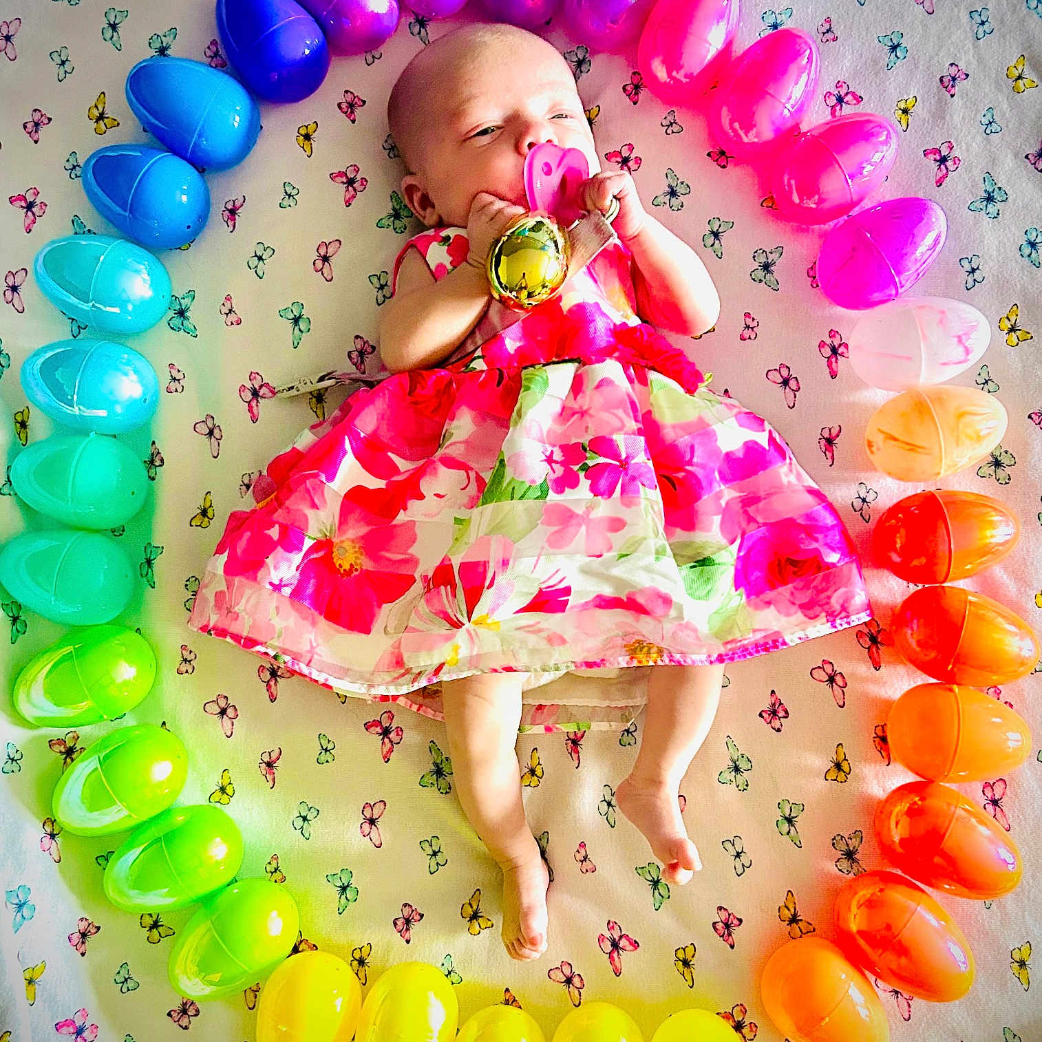 June is registered to the contest to win money with this photo: baby, balloon, birthdaycake, cake, clothing, egg, face, flower, food, hat, head, newborn, people, person, petal, photography, plant, portrait, purple, sweets