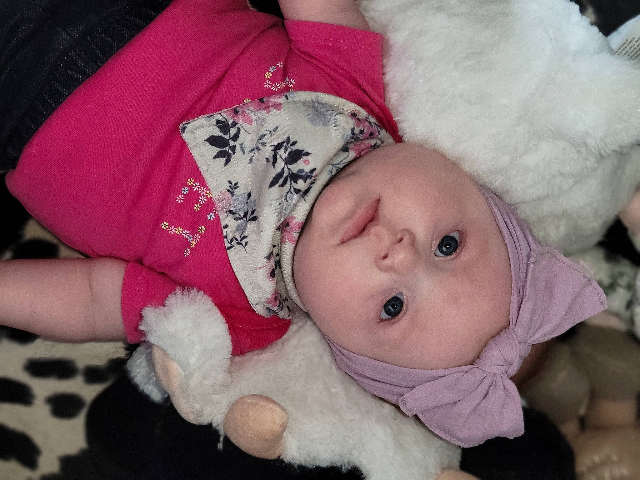 Oakley joined the competition — help win amazing prizes! baby, baby_toddler_clothing, cheek, child, doll, eye, facial_expression, head, headgear, headwear, human_body, iris, lip, mouth, nose, person, pink, skin, sleeve, textile