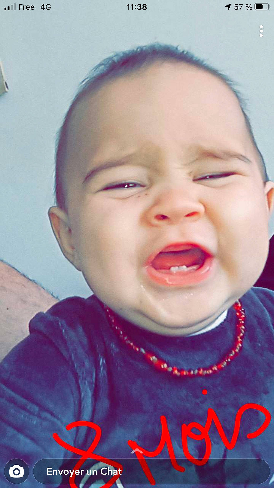 Kayden participe au concours pour gagner de l'argent avec cette photo : baby, baby_toddler_clothing, carmine, cheek, child, eyebrow, eyelash, fun, happy, humour, iris, jaw, lip, nose, person, portrait_photography, skin, sleeve, sorrow, throat