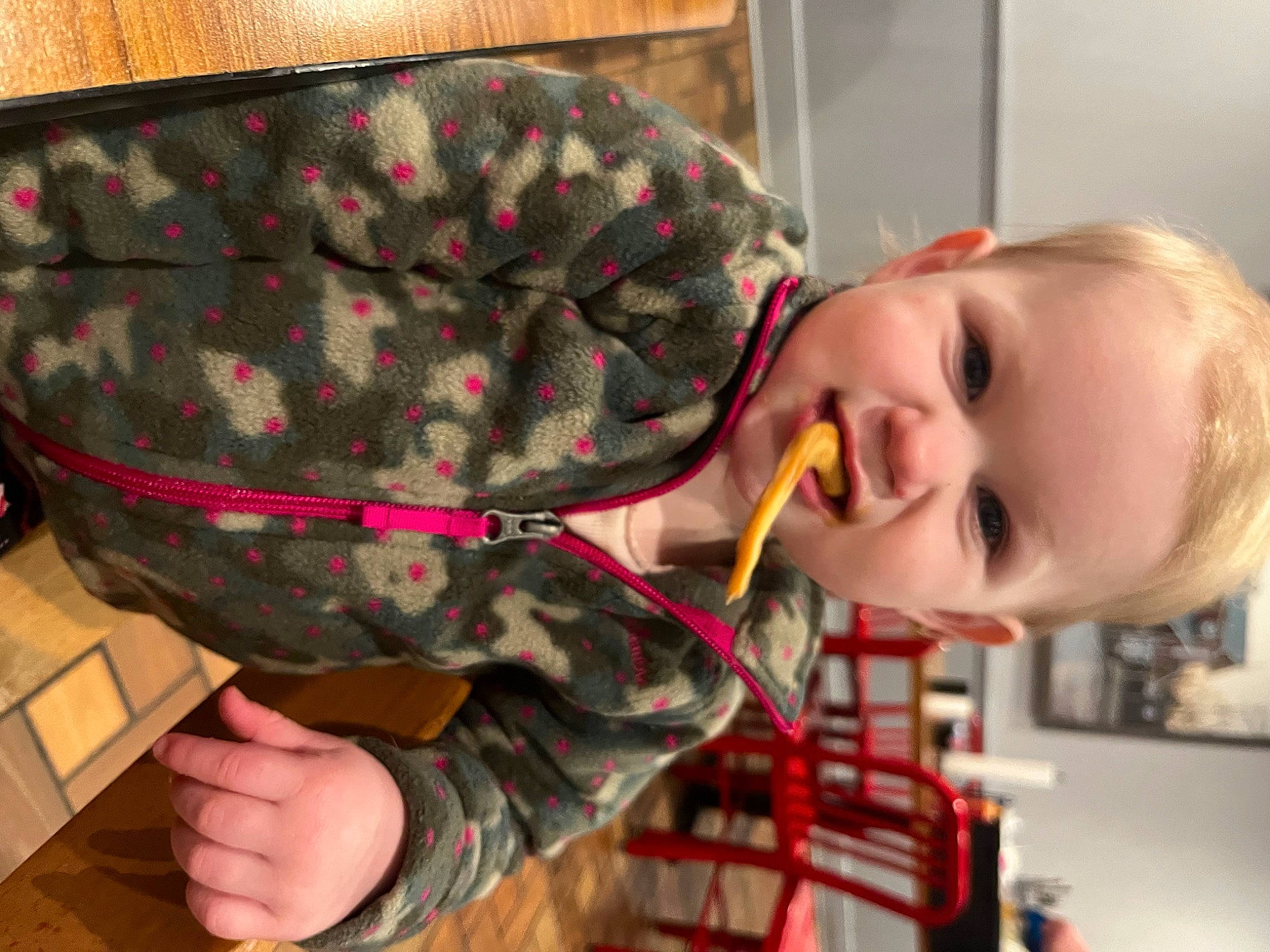 Summer joined the competition — help win amazing prizes! baby, baby_products, baby_toddler_clothing, carmine, cheek, child, comfort, eyelash, fun, happy, mouth, pattern, person, personal_protective_equipment, plaid, room, sleeve, smile, thumb, toddler