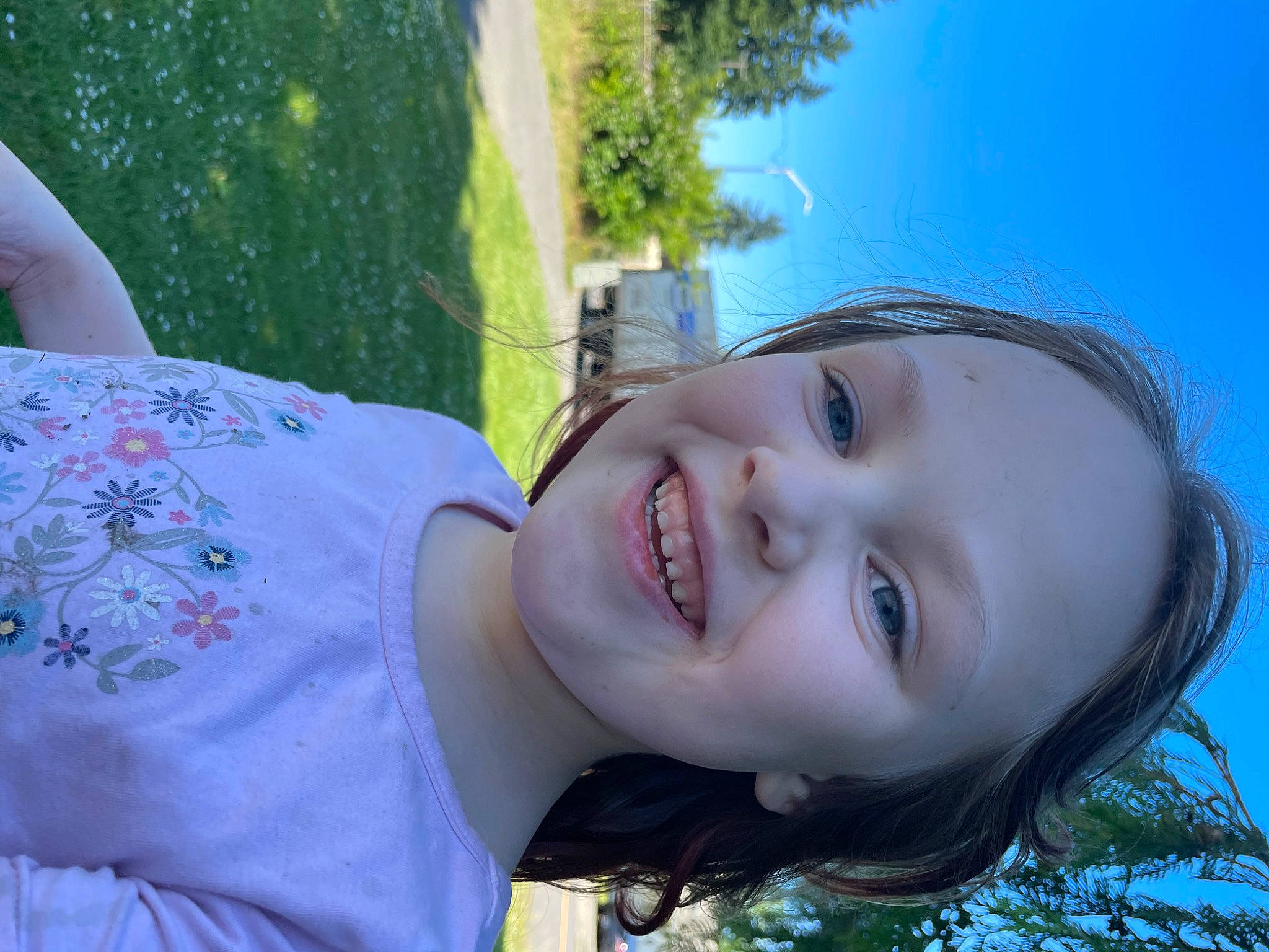 Kalypso is registered to the contest to win money with this photo: eye, eyebrow, face, facial_expression, flash_photography, grass, happy, head, jaw, joy, leaf, lip, mouth, nose, people_in_nature, person, plant, skin, sky, smile