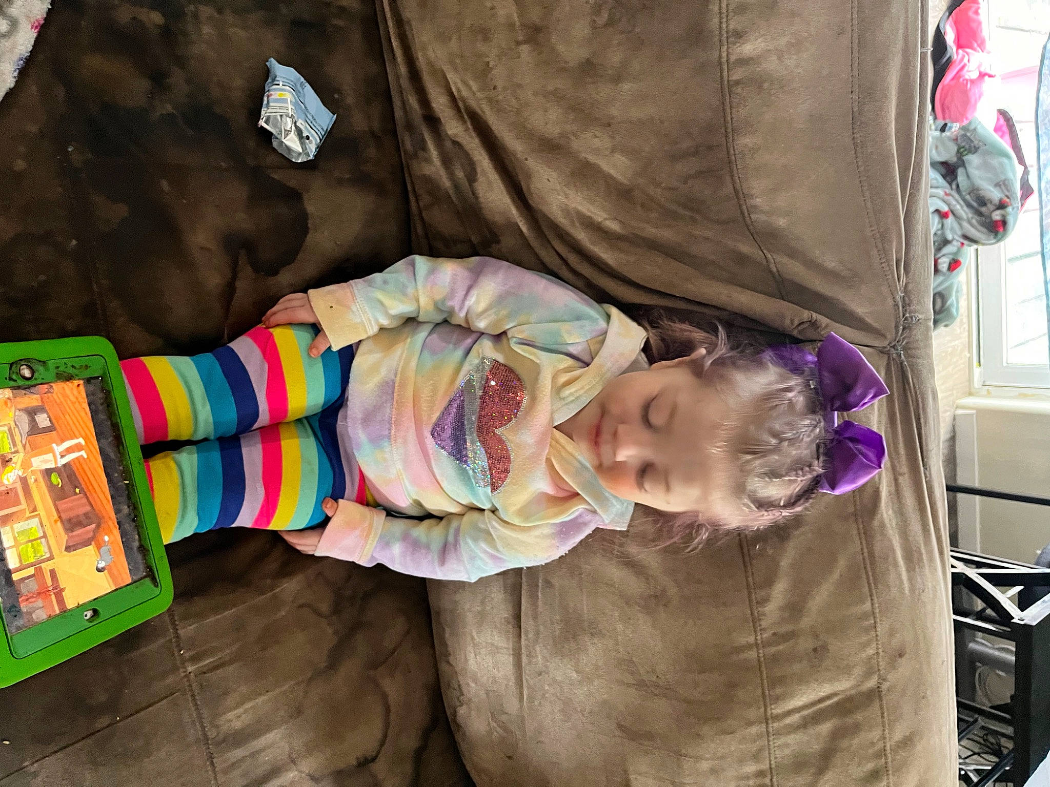 Paisley joined the competition — help win amazing prizes! baby, baby_products, baby_toddler_clothing, child, comfort, fun, linens, mammal, pattern, person, pink, product, room, sitting, sleeve, textile, toddler, woolen