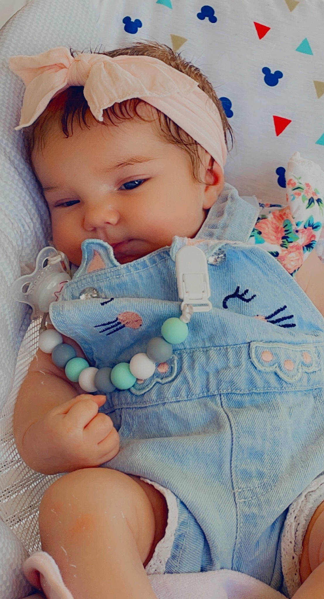 Madison joined the competition — help win amazing prizes! aqua, azure, baby, baby_toddler_clothing, blue, cap, cheek, dress, facial_expression, finger, gesture, hand, happy, lip, person, pink, skin, sleeve, textile, toddler