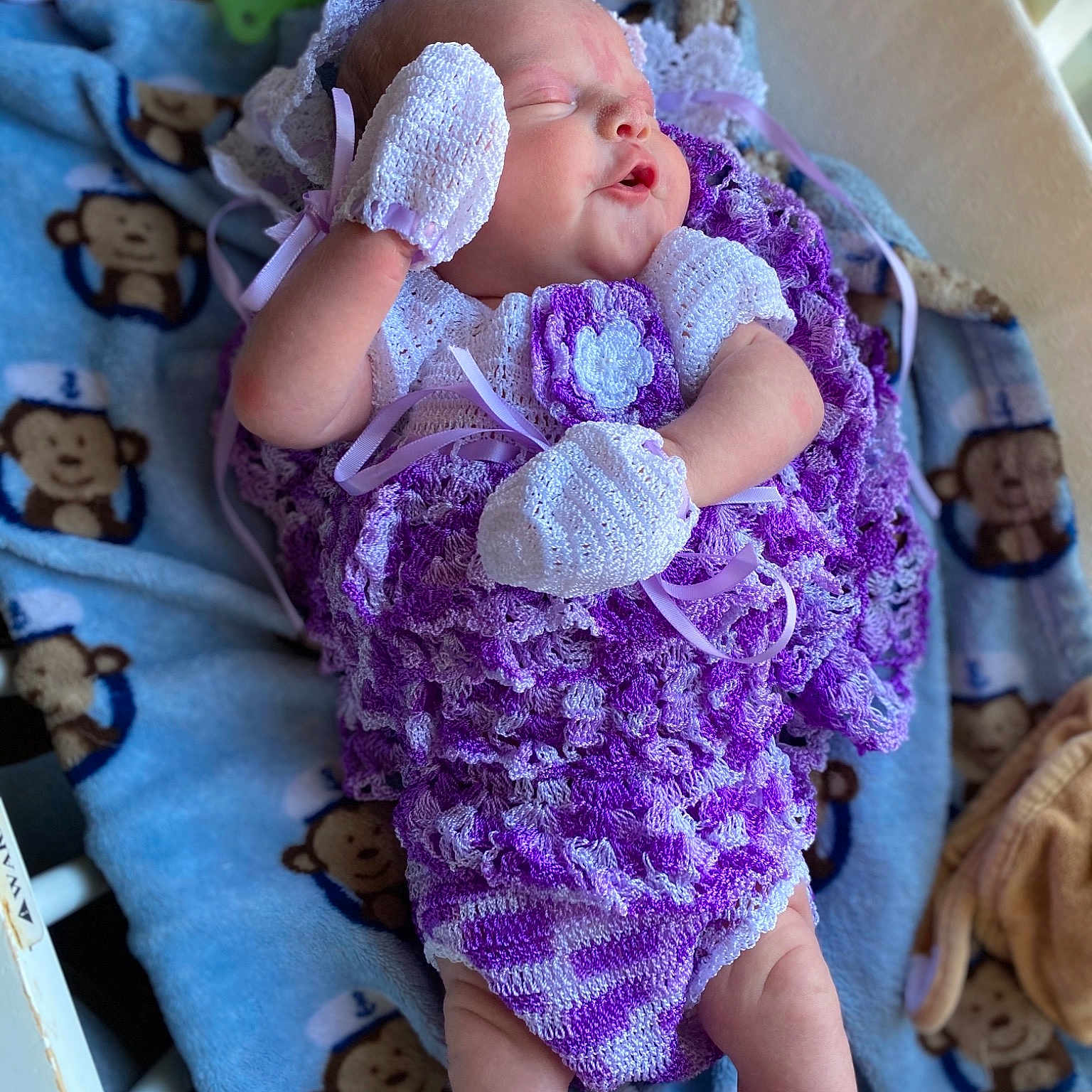 Ava is registered to the contest to win money with this photo: baby, baby_toddler_clothing, child, doll, fashion_design, fawn, fun, human_leg, magenta, nail, pattern, pink, purple, skin, street_fashion, textile, thumb, toddler, toy, violet
