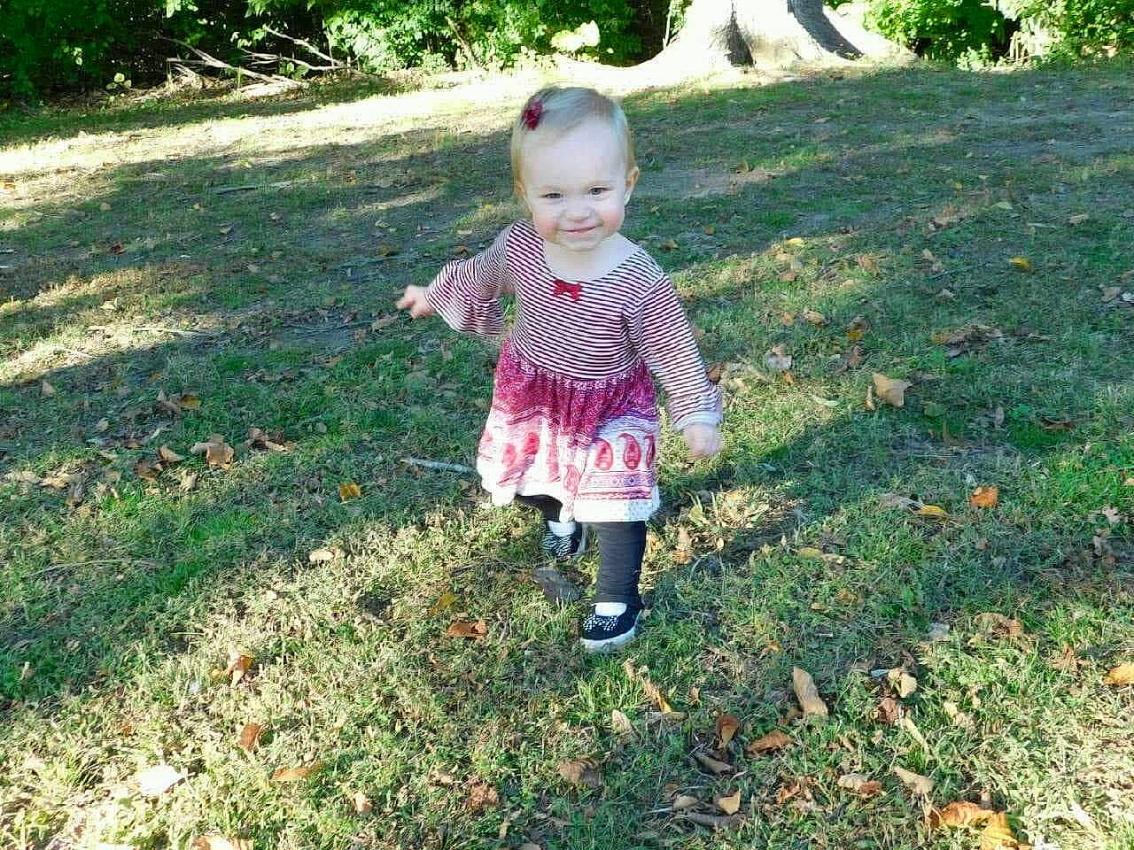 Josephine joined the competition — help win amazing prizes! child, fun, garden, girl, grass, joy, lawn, leaf, person, plant, play, recreation, toddler, tree