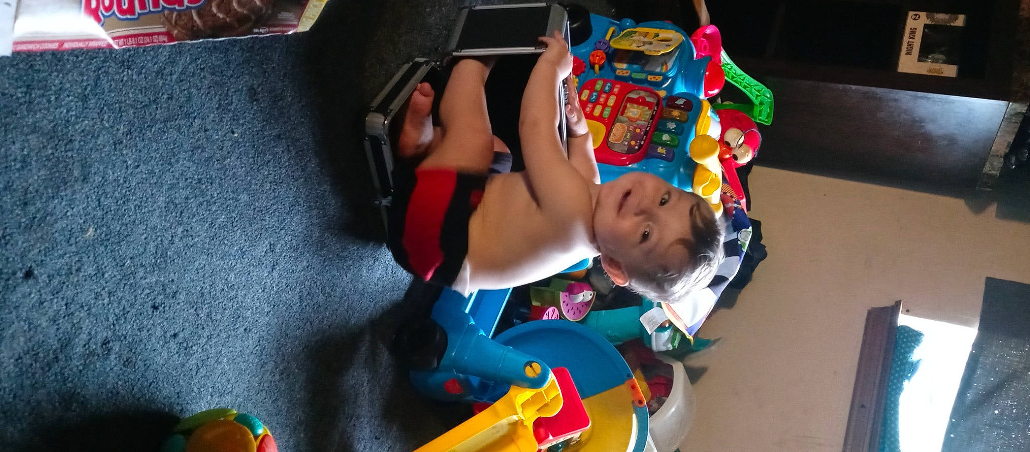 Alijah joined the competition — help win amazing prizes! baby, baby_products, child, event, fun, happy, joy, leisure, party, person, play, recreation, room, t_shirt, toddler, toy, vacation