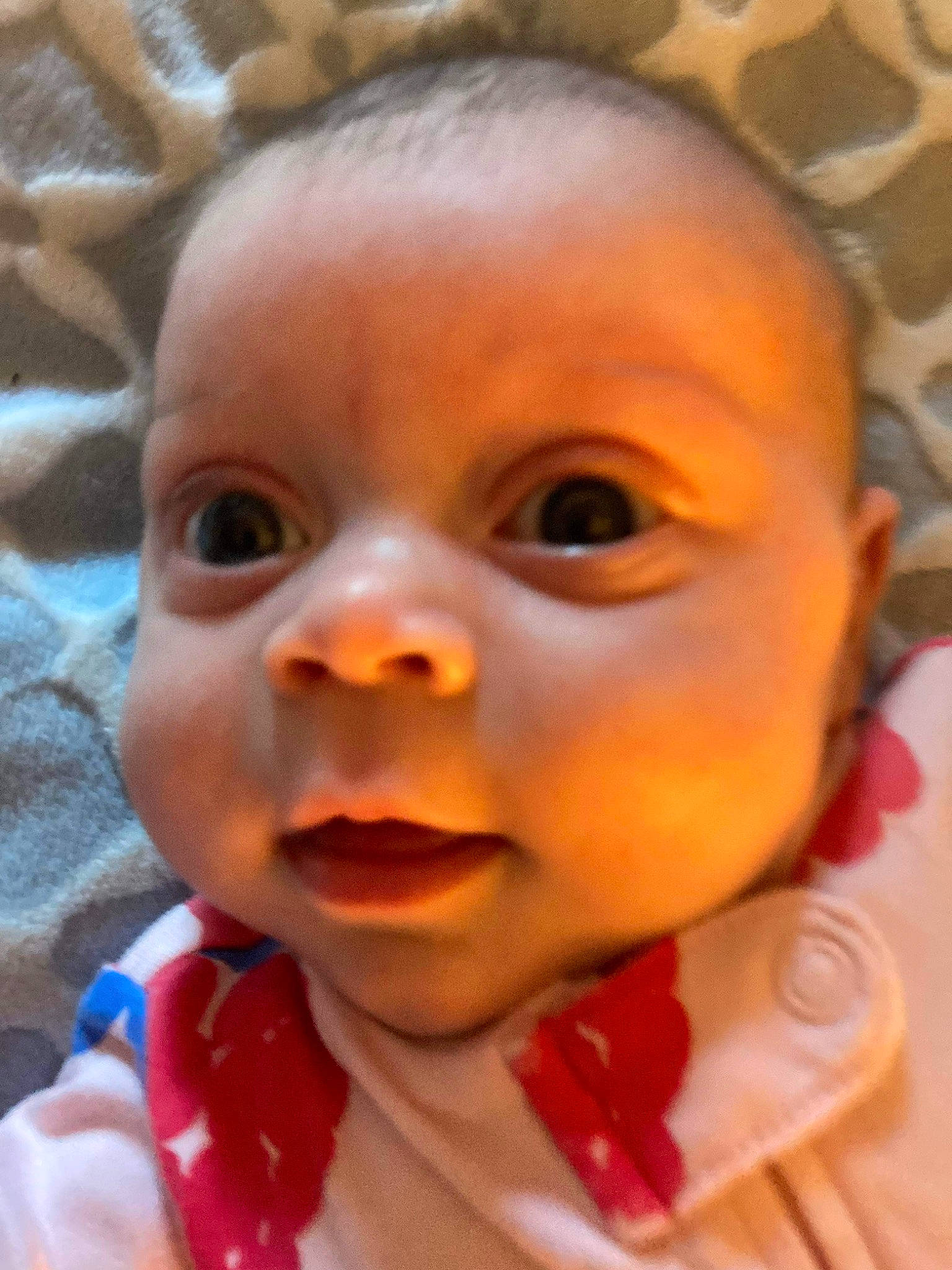 Abigail is registered to the contest to win money with this photo: baby, baby_toddler_clothing, cheek, child, chin, ear, eye, eyebrow, eyelash, facial_expression, fun, happy, iris, lip, mouth, nose, person, pink, skin, smile