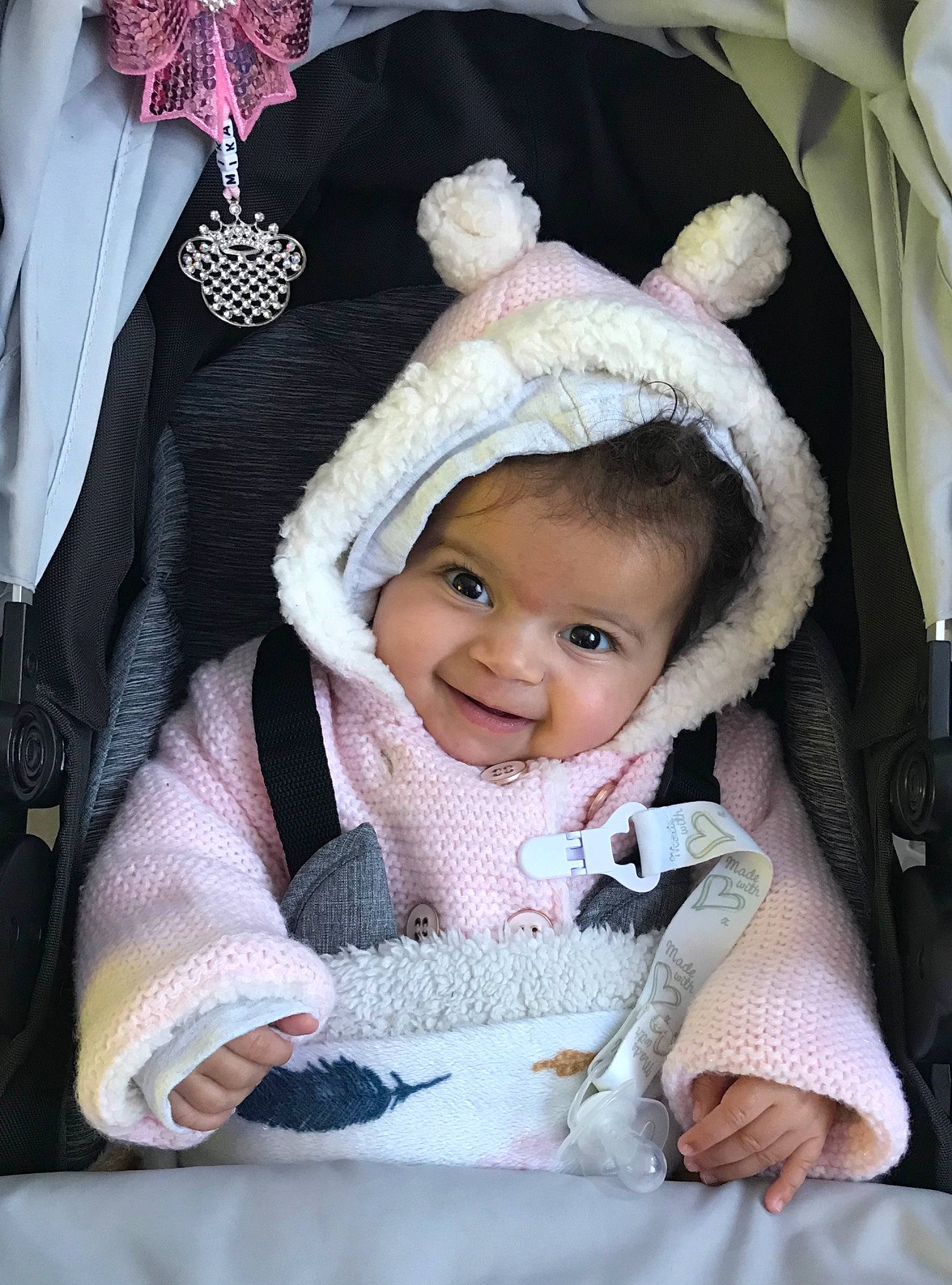Mika joined the competition — help win amazing prizes! child, fur, girl, headgear, infant, material, person, product, skin, smile, textile, toddler