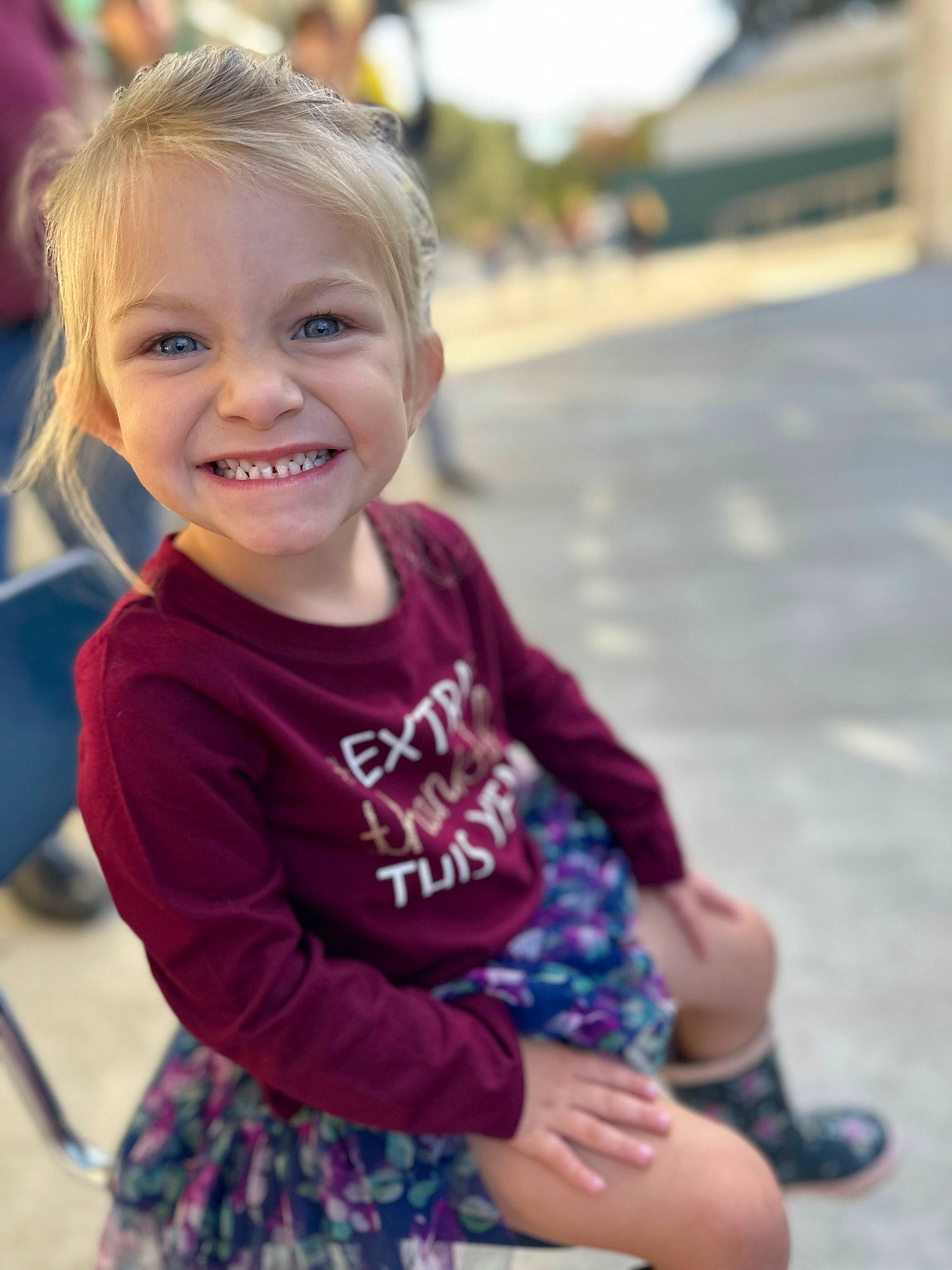 Lilly joined the competition — help win amazing prizes! baby, baby_toddler_clothing, blond, child, fun, grass, happy, iris, joy, leisure, magenta, person, pink, play, recreation, sitting, skin, sleeve, smile, standing