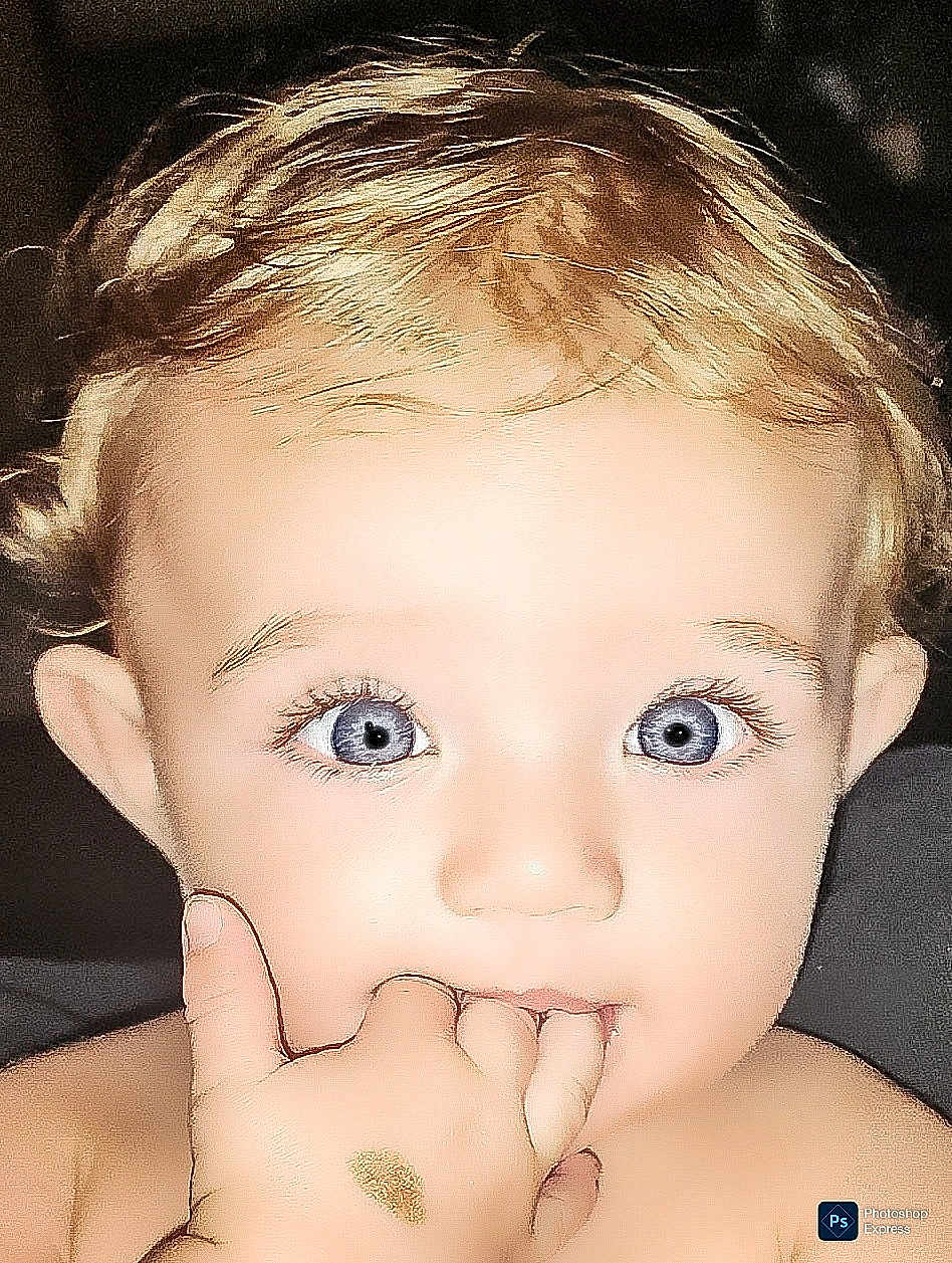 Lou joined the competition — help win amazing prizes! toddler, child, baby, face, blue_eyes, blonde_hair, curly_hair, fingers, hand, innocent, close_up, portrait, skin, person, young, cute, expression, human, indoor, soft_light