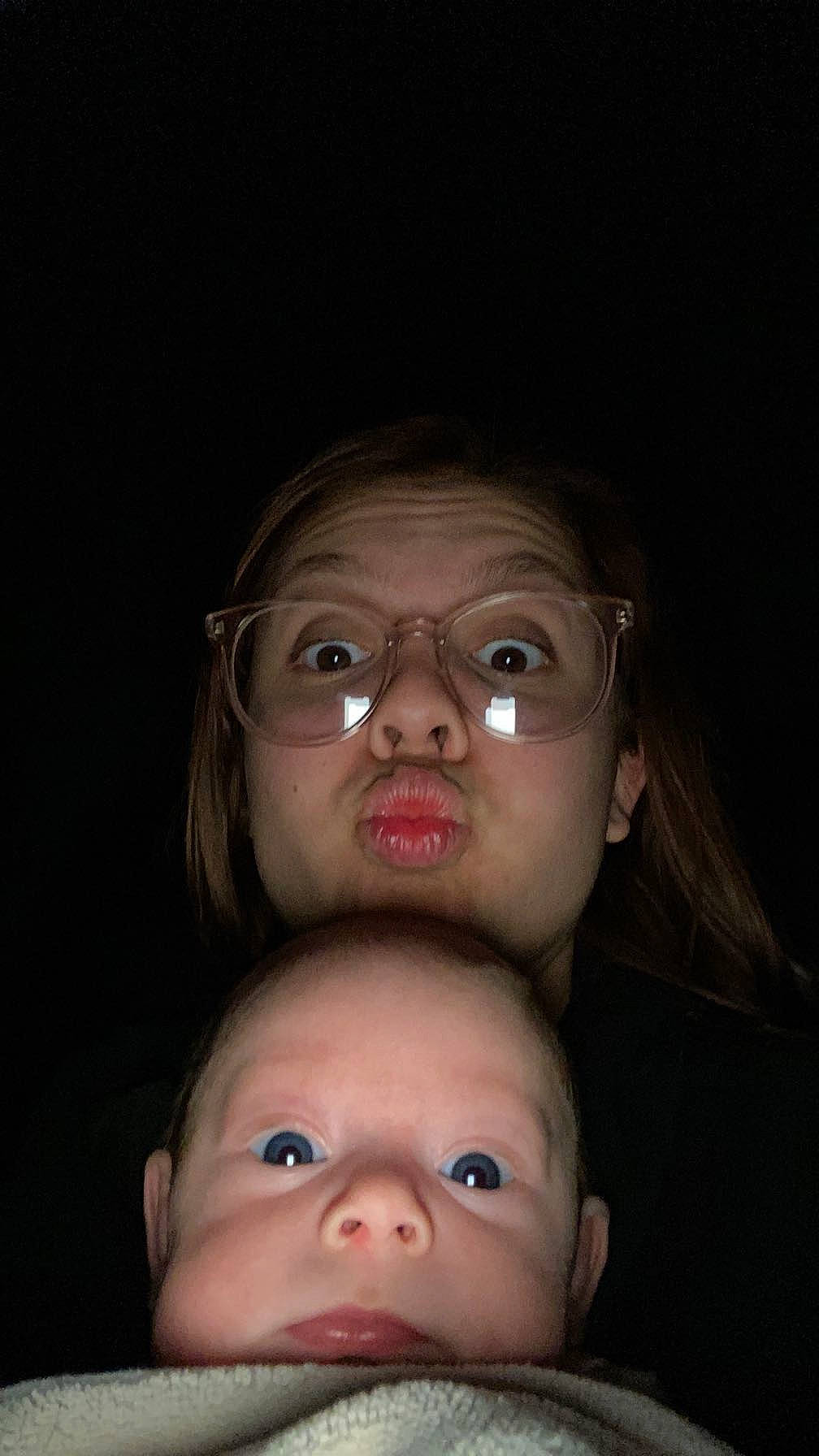 Haisley joined the competition — help win amazing prizes! black_hair, cheek, ear, eye, eyelash, eyewear, flash_photography, forehead, gesture, glasses, happy, human_body, iris, lip, mouth, neck, nose, person, skin, toddler