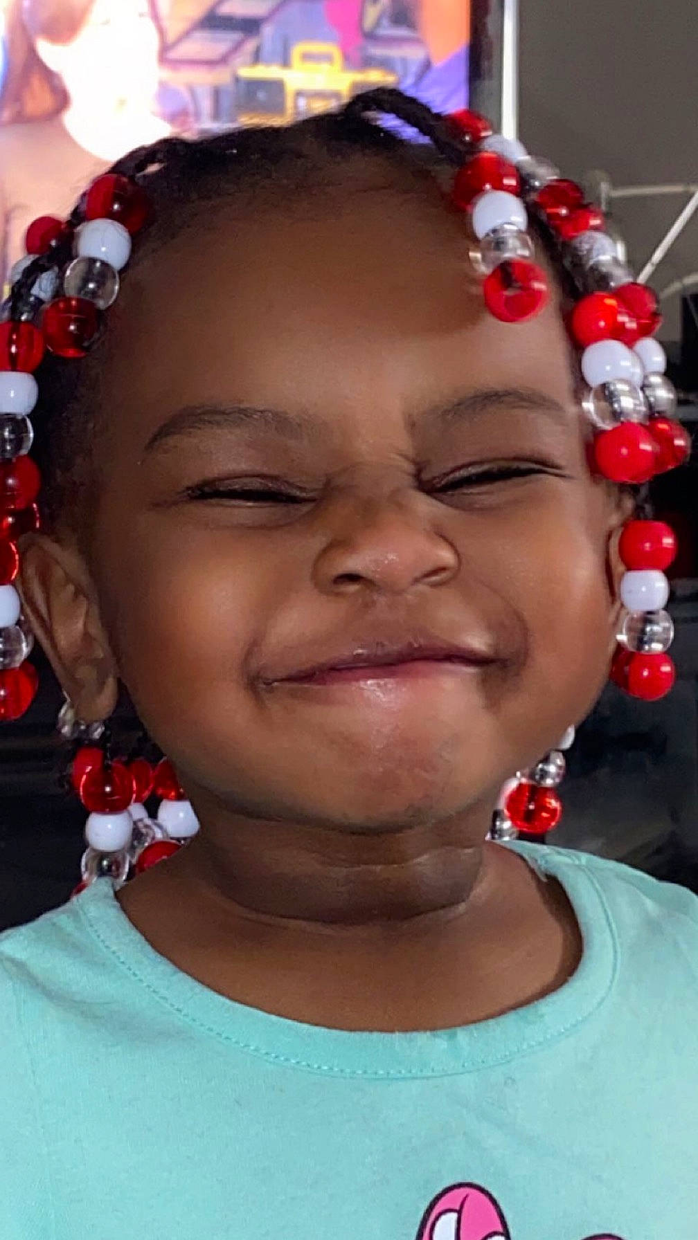 Amya joined the competition — help win amazing prizes! cheek, chin, eye, eyebrow, face, facial_expression, forehead, fun, hairstyle, happy, head, joy, lip, mouth, neck, nose, organ, person, red, skin