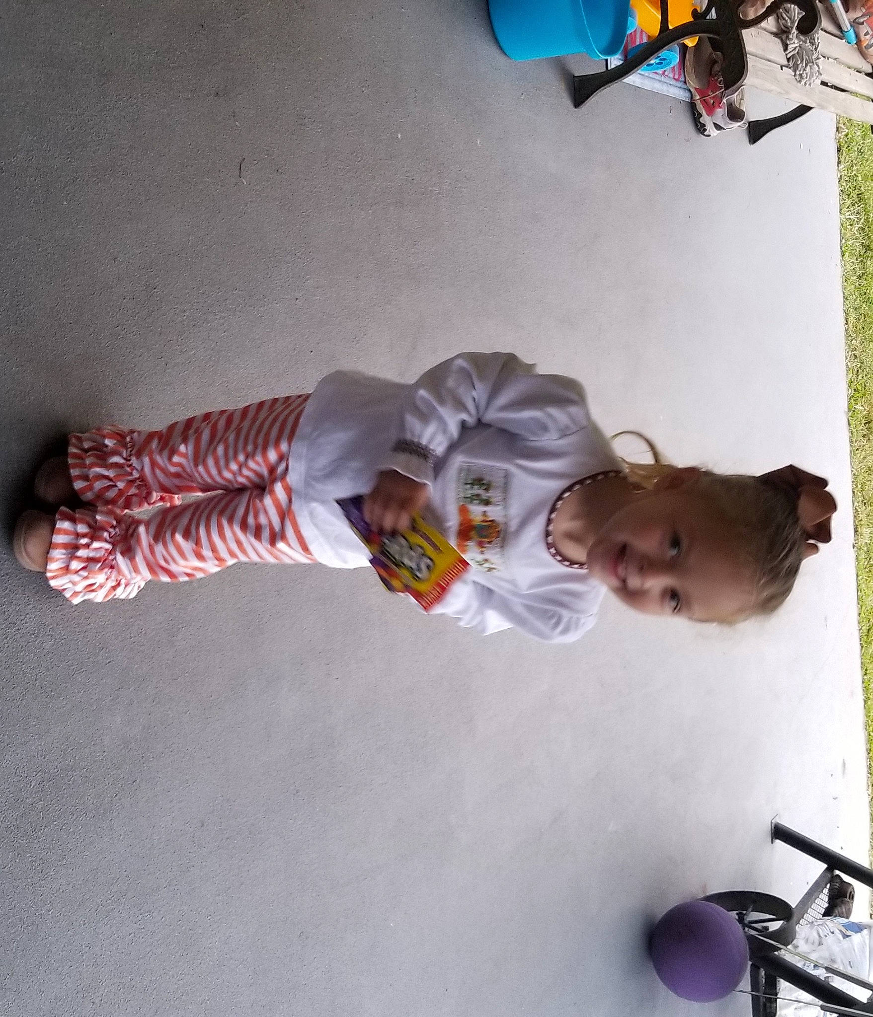 Madison is registered to the contest to win money with this photo: child, joy, person, toddler