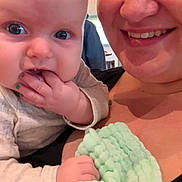 Brooke joined the competition — help win amazing prizes! baby, blanket, blanket_knit, child, close_up, clothing, cute, face, fingers, hand, happy, headband, holding, indoor, person, portrait, skin, smile, soft, woman