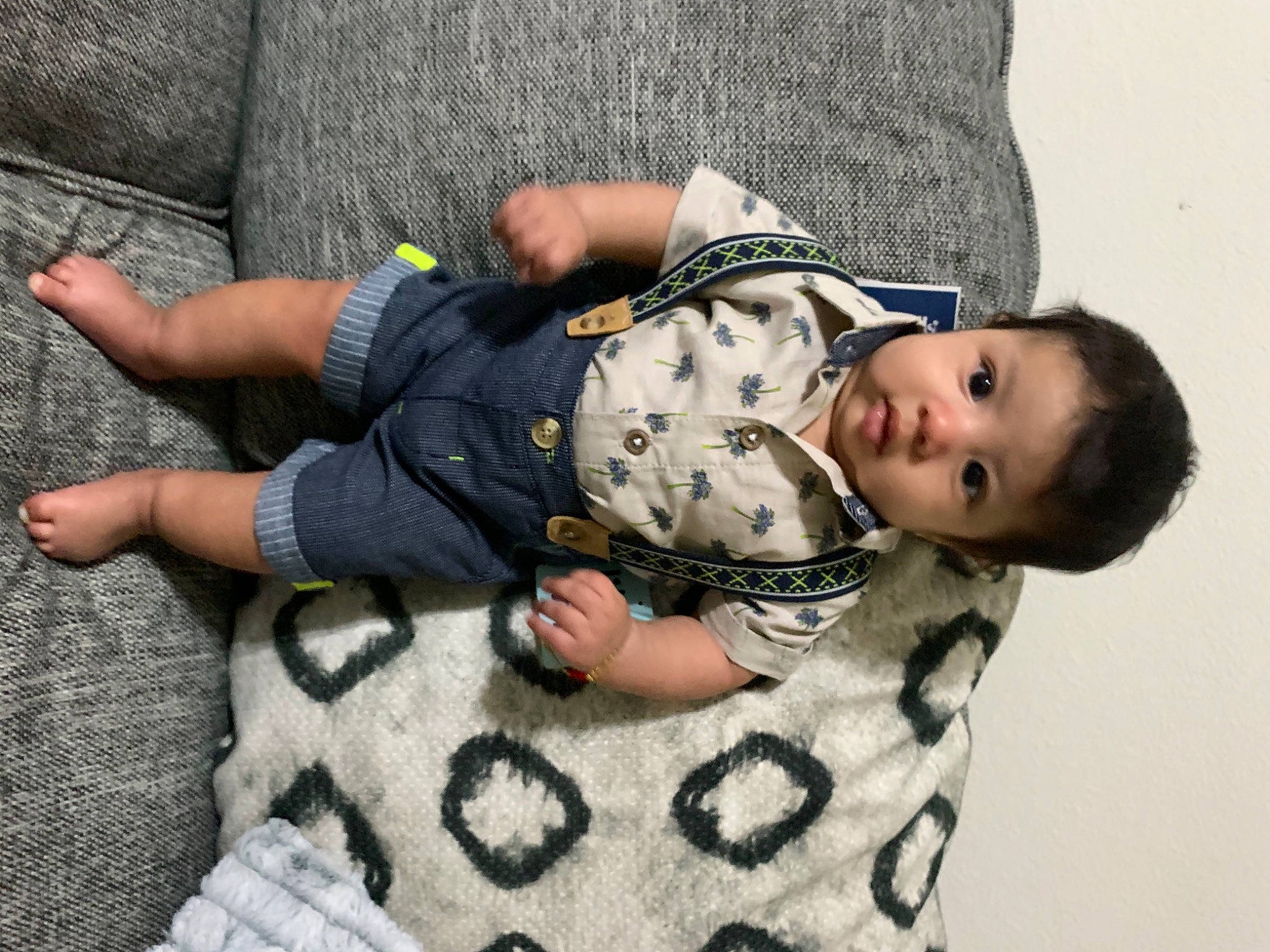 Jacob joined the competition — help win amazing prizes! baby, baby_products, baby_toddler_clothing, child, comfort, foot, fun, grass, grey, head, joint, leg, linens, pattern, person, sitting, skin, sleeve, textile, toddler