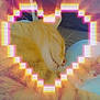 Tom is registered to the contest to win money with this photo: animal, cat, close_up, comfort, cozy, cute, digital_filter, fur, indoors, nostalgic, nostalgic_filter, orange_cat, paw, pet, pixelated_heart, relaxation, resting, sleeping, soft_texture, whiskers
