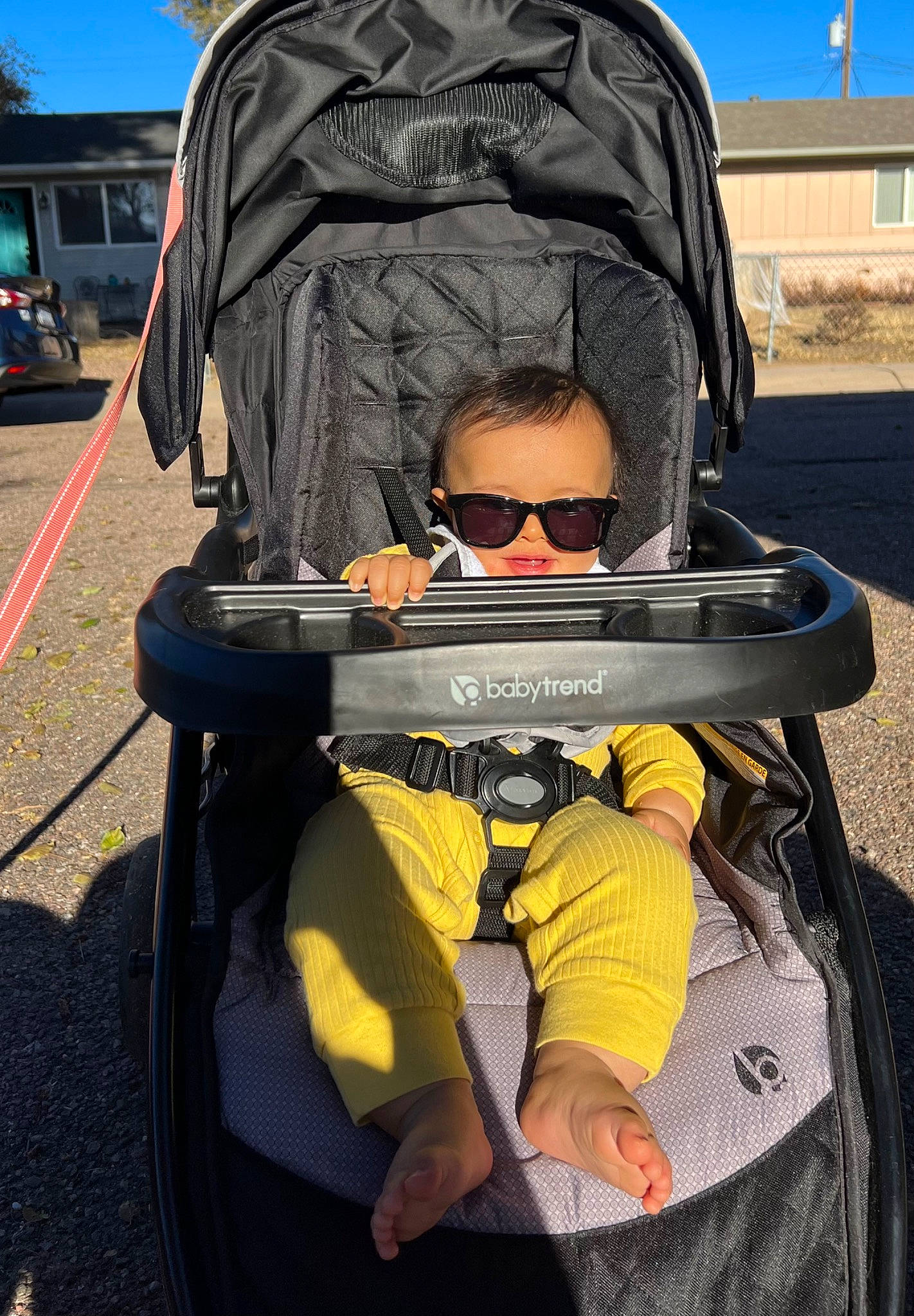 Julian joined the competition — help win amazing prizes! baby_carriage, baby_products, bag, baggage, comfort, hat, leisure, luggage_and_bags, military_camouflage, motor_vehicle, person, personal_protective_equipment, recreation, sitting, sky, soldier, sunglasses, travel, truck, window